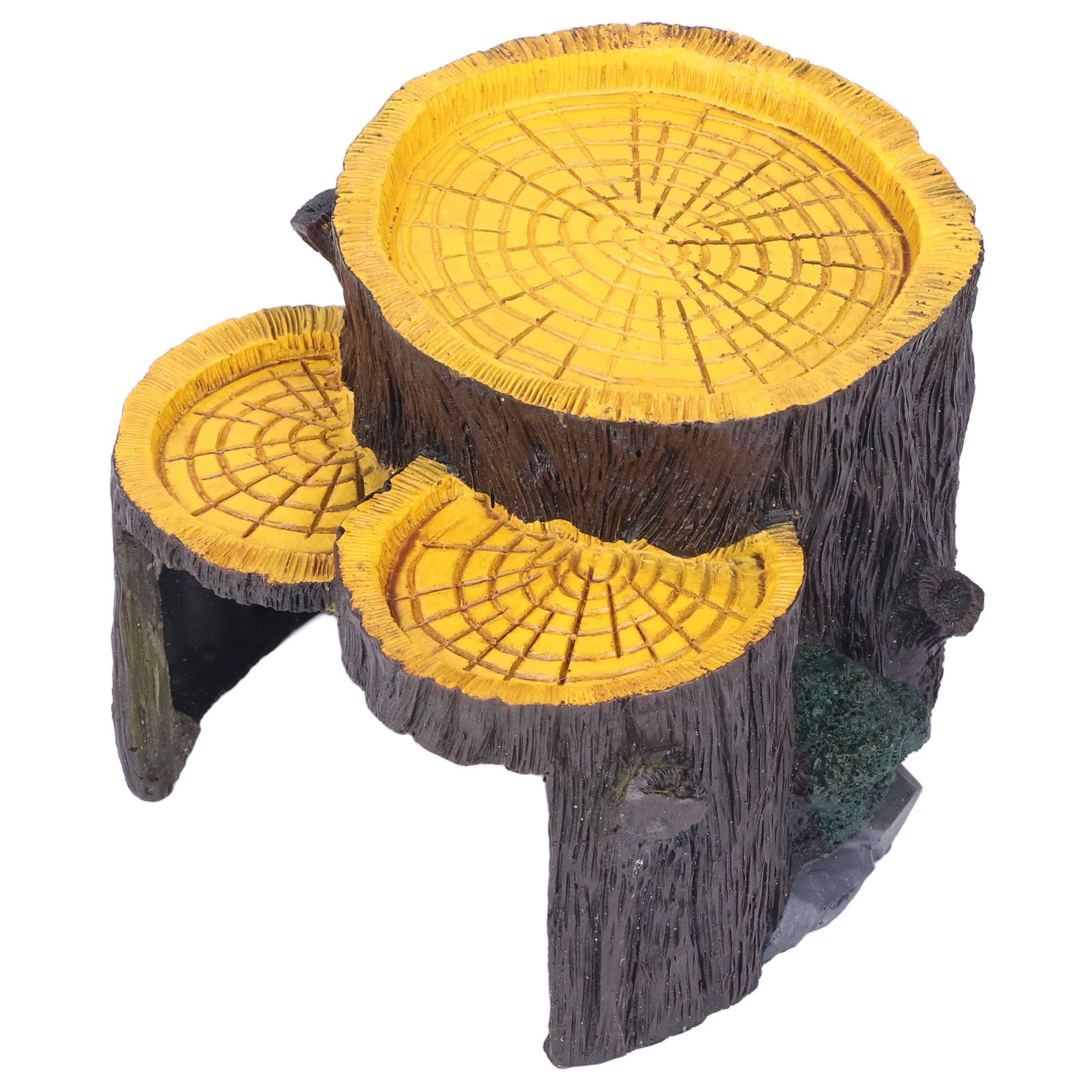 Resin Mini Stump Shape Hiding Hole Wooden Cave Artificial Aquarium Plants Ornaments for Shelter - Image 7