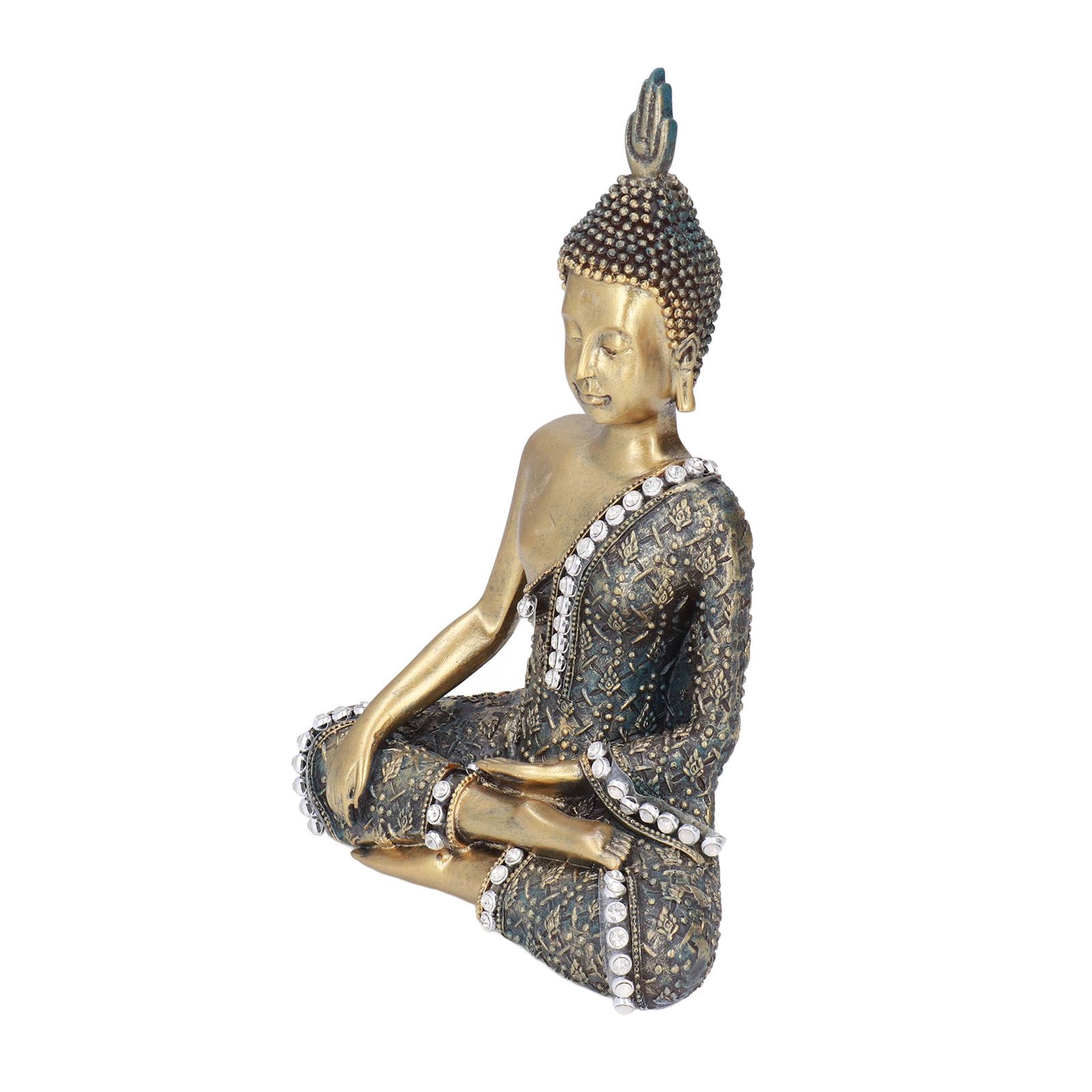 Buddha Ornament Resin Retro Small Decorative Desktop Sitting Buddha Statue for Home Office - Image 3