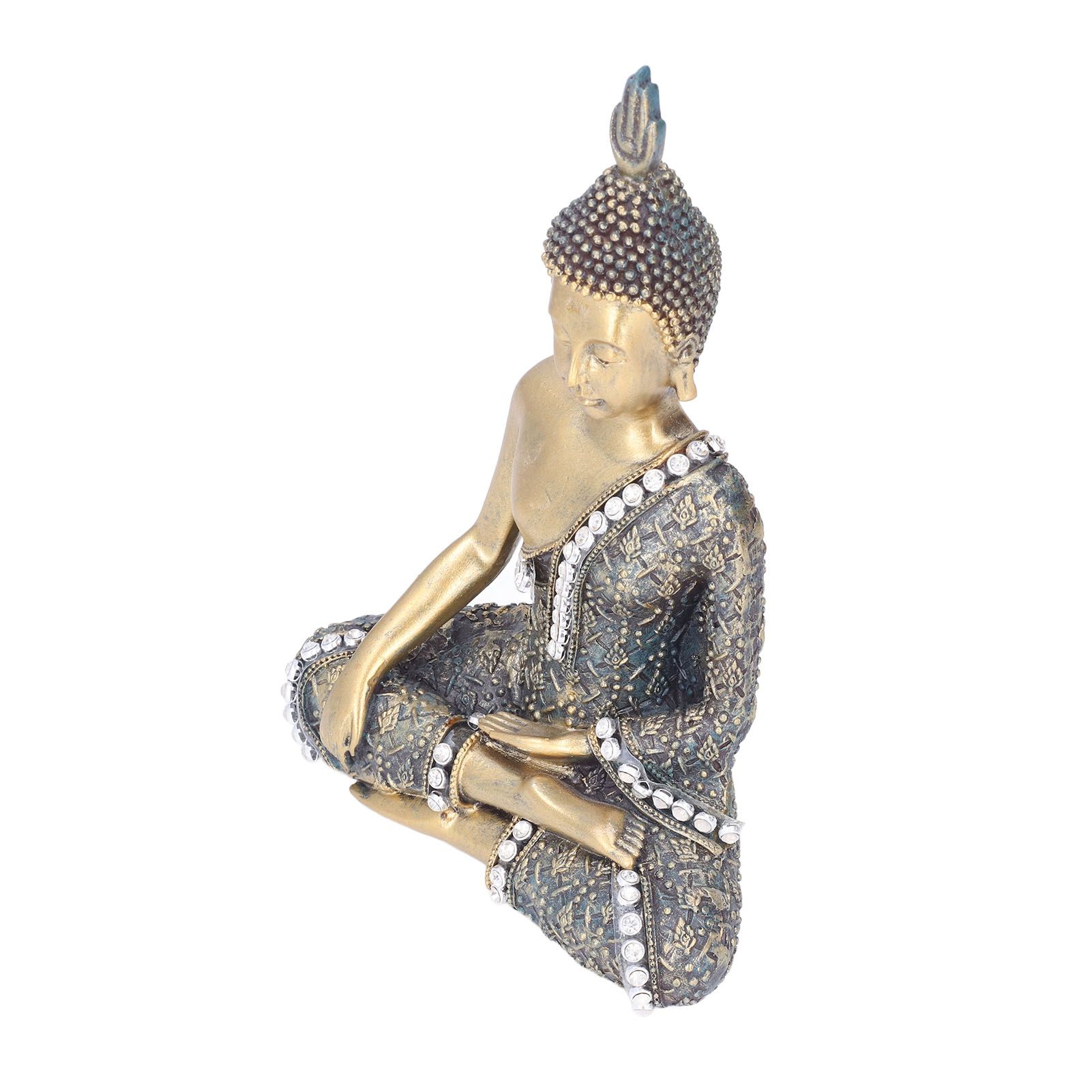 Buddha Ornament Resin Retro Small Decorative Desktop Sitting Buddha Statue for Home Office - Image 8