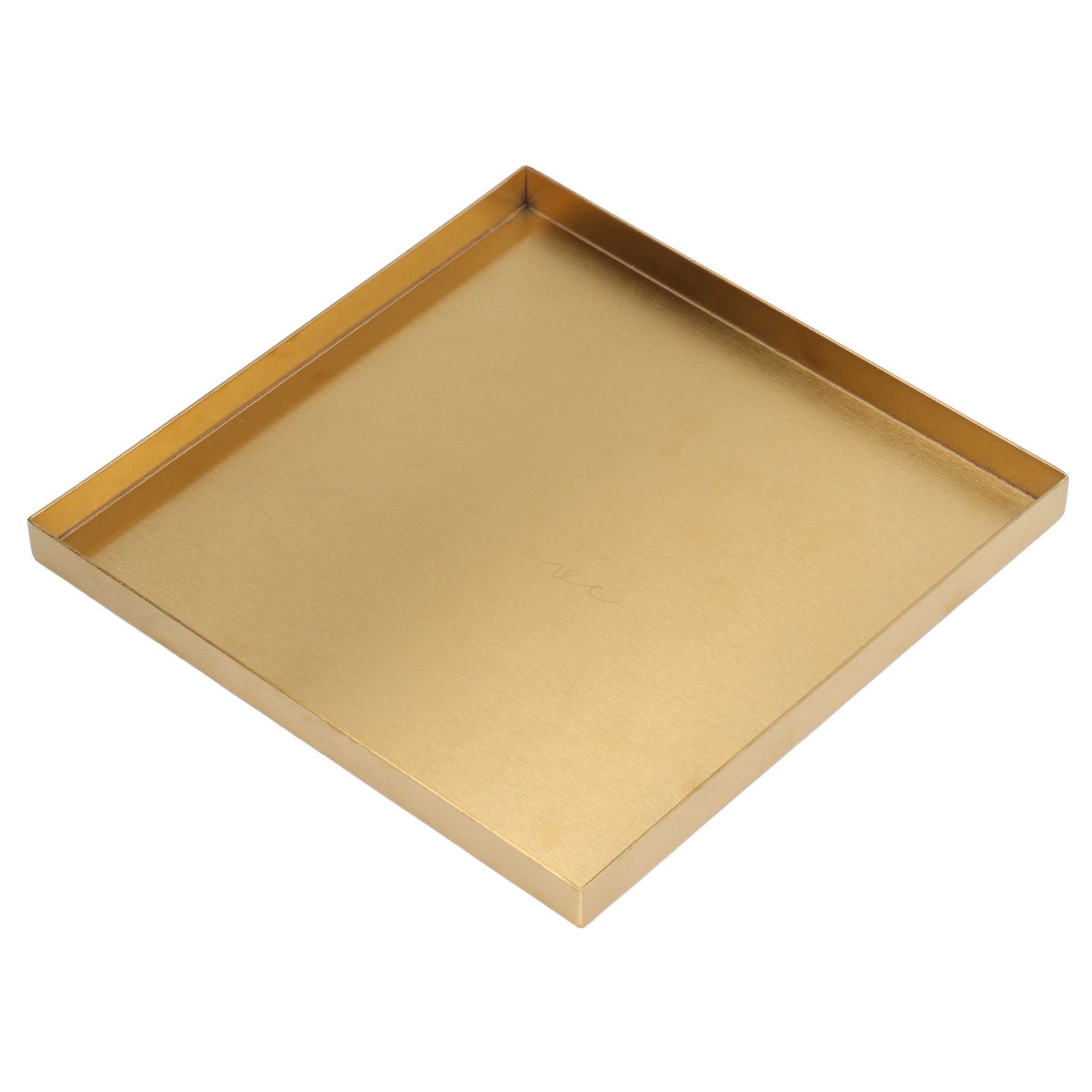 Gold Stainless Steel Tray Decorative Jewelry Dish Makeup Tray Organizer for Drink Breakfast Bars Restaurants - Image 2
