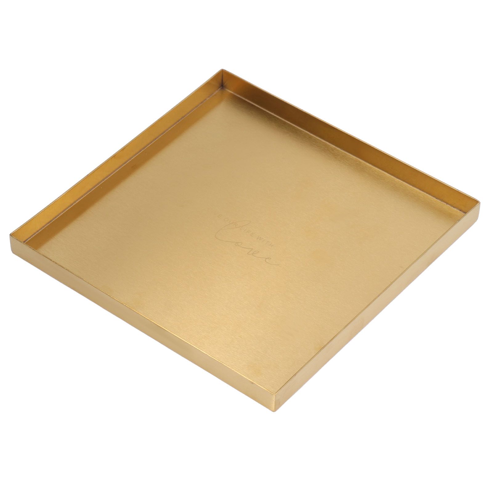 Gold Stainless Steel Tray Decorative Jewelry Dish Makeup Tray Organizer for Drink Breakfast Bars Restaurants - Image 3