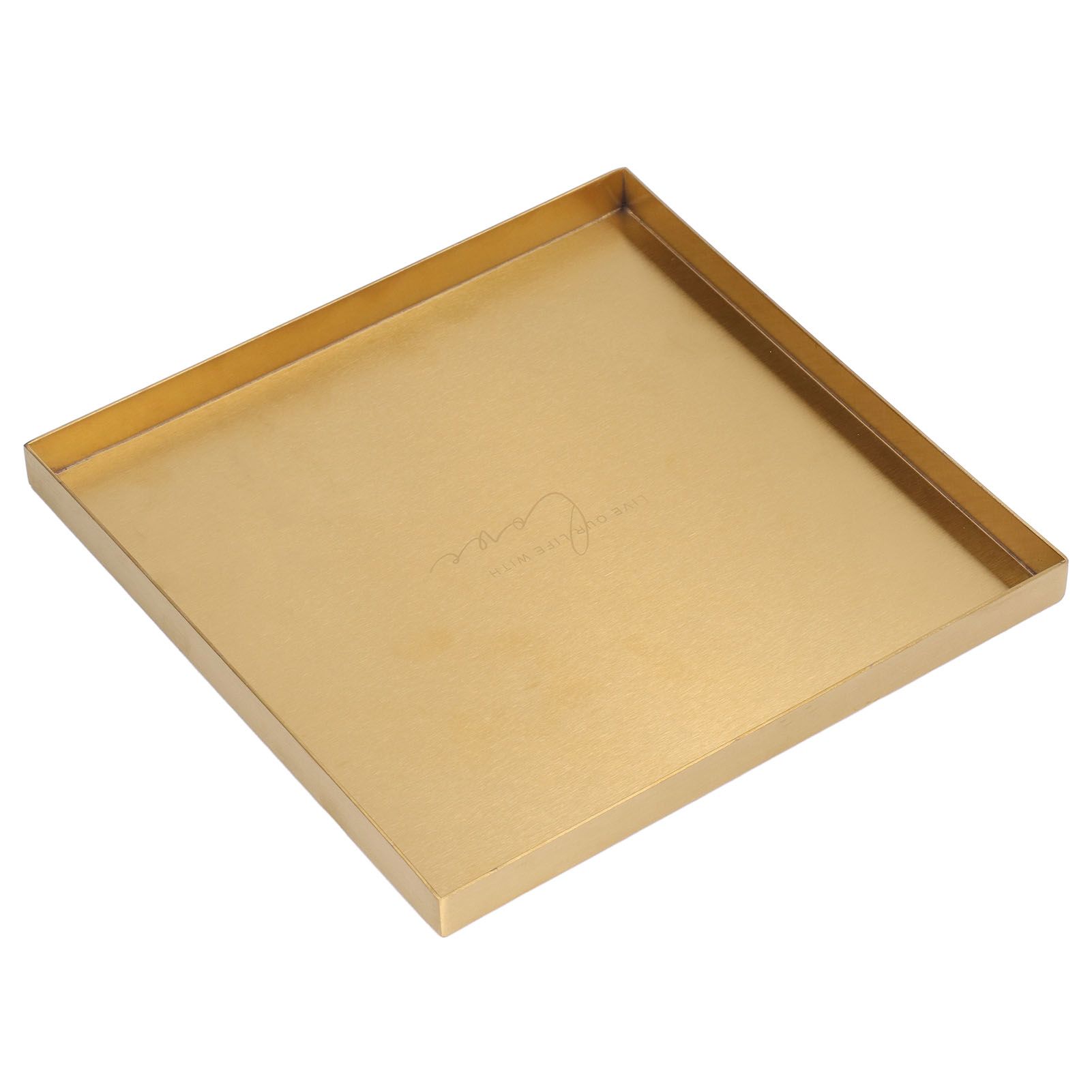 Gold Stainless Steel Tray Decorative Jewelry Dish Makeup Tray Organizer for Drink Breakfast Bars Restaurants - Image 4