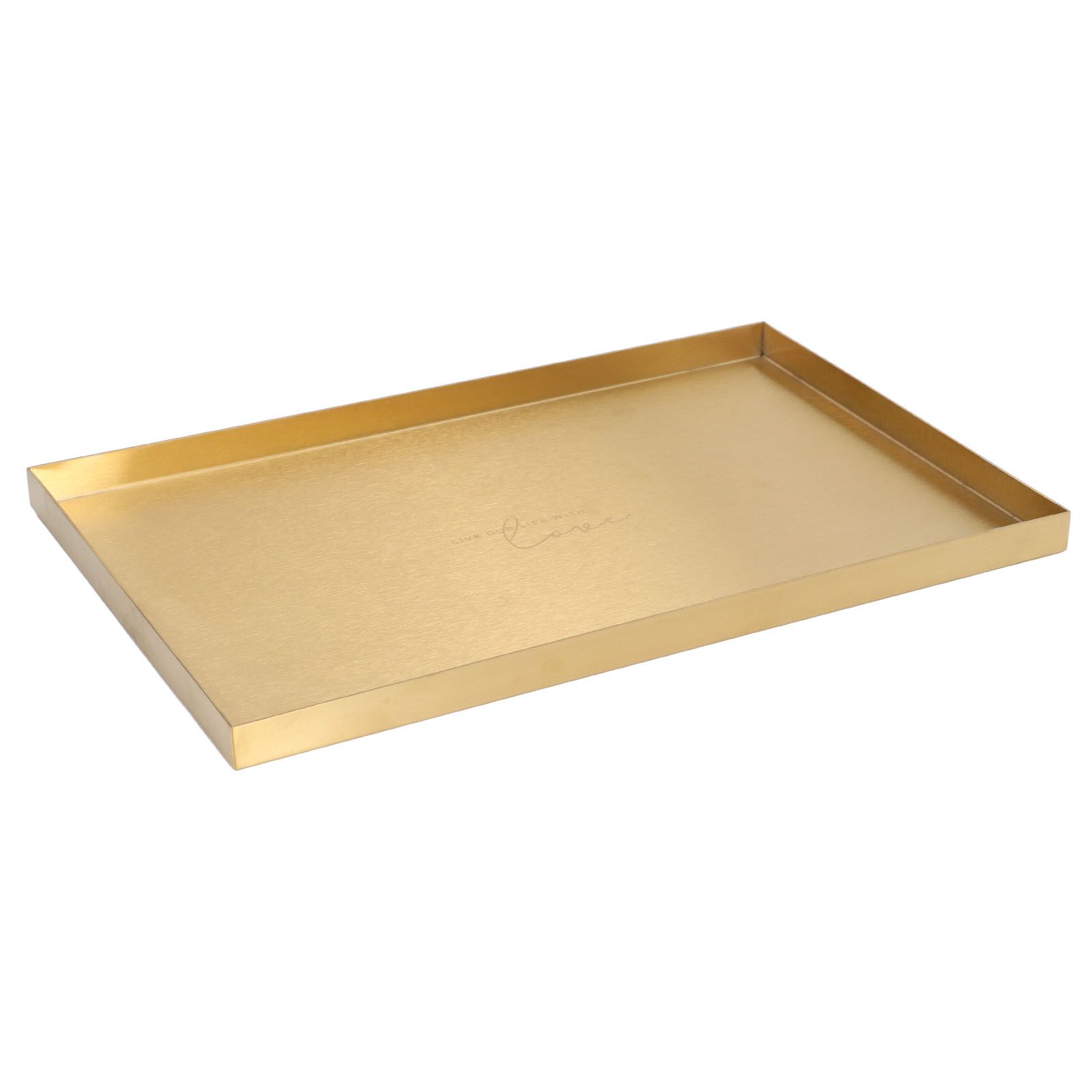 Modern Metal Gold Plate Rectangle Storage Tray Cosmetic Jewelry Display Stainless Steel Tray - Image 6