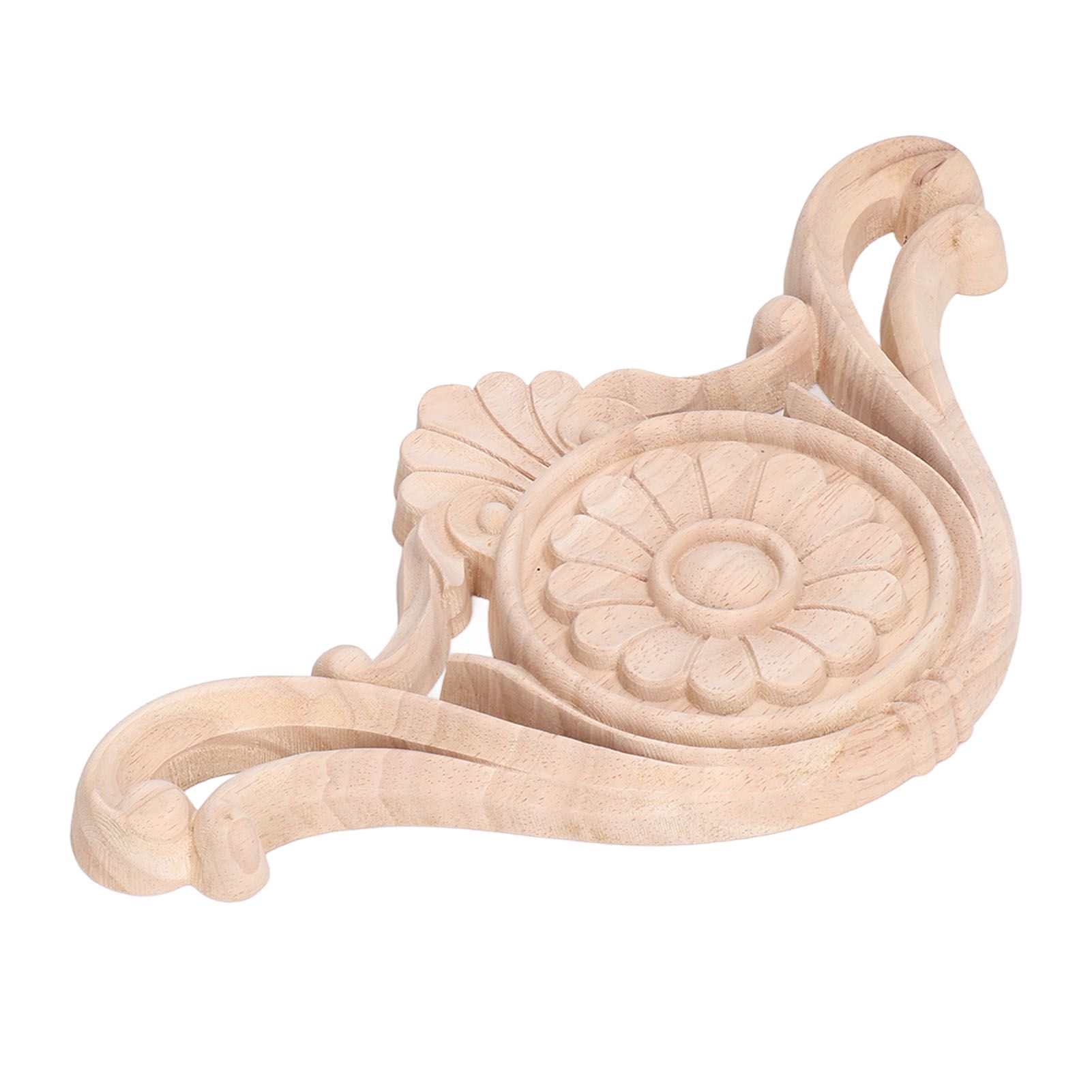 Wood Applique Easy Installation Durable Natural Eco Friendly Classic Exquisite Pattern Wood Carving AppliqueType One - Image 2