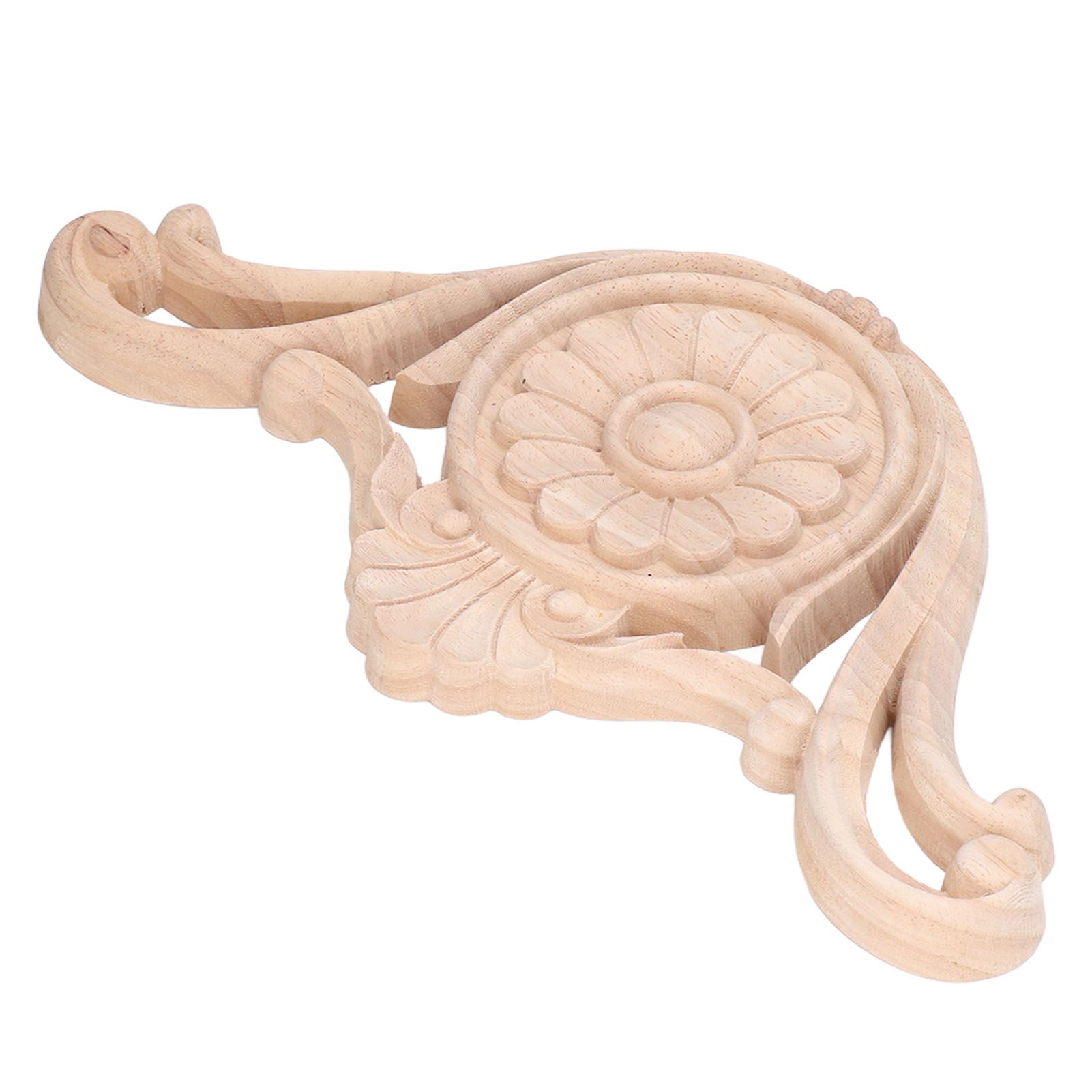 Wood Applique Easy Installation Durable Natural Eco Friendly Classic Exquisite Pattern Wood Carving AppliqueType One - Image 4