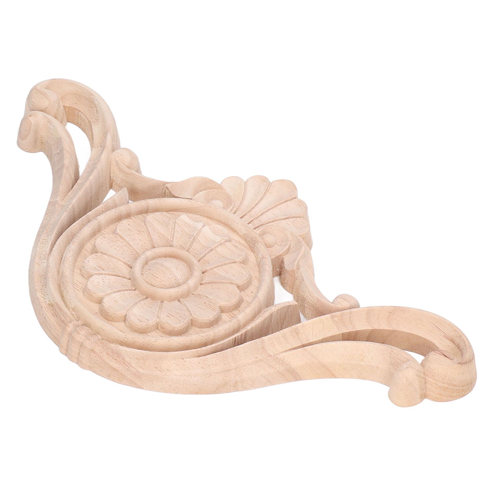 Wood Applique Easy Installation Durable Natural Eco Friendly Classic Exquisite Pattern Wood Carving AppliqueType One - Image 5