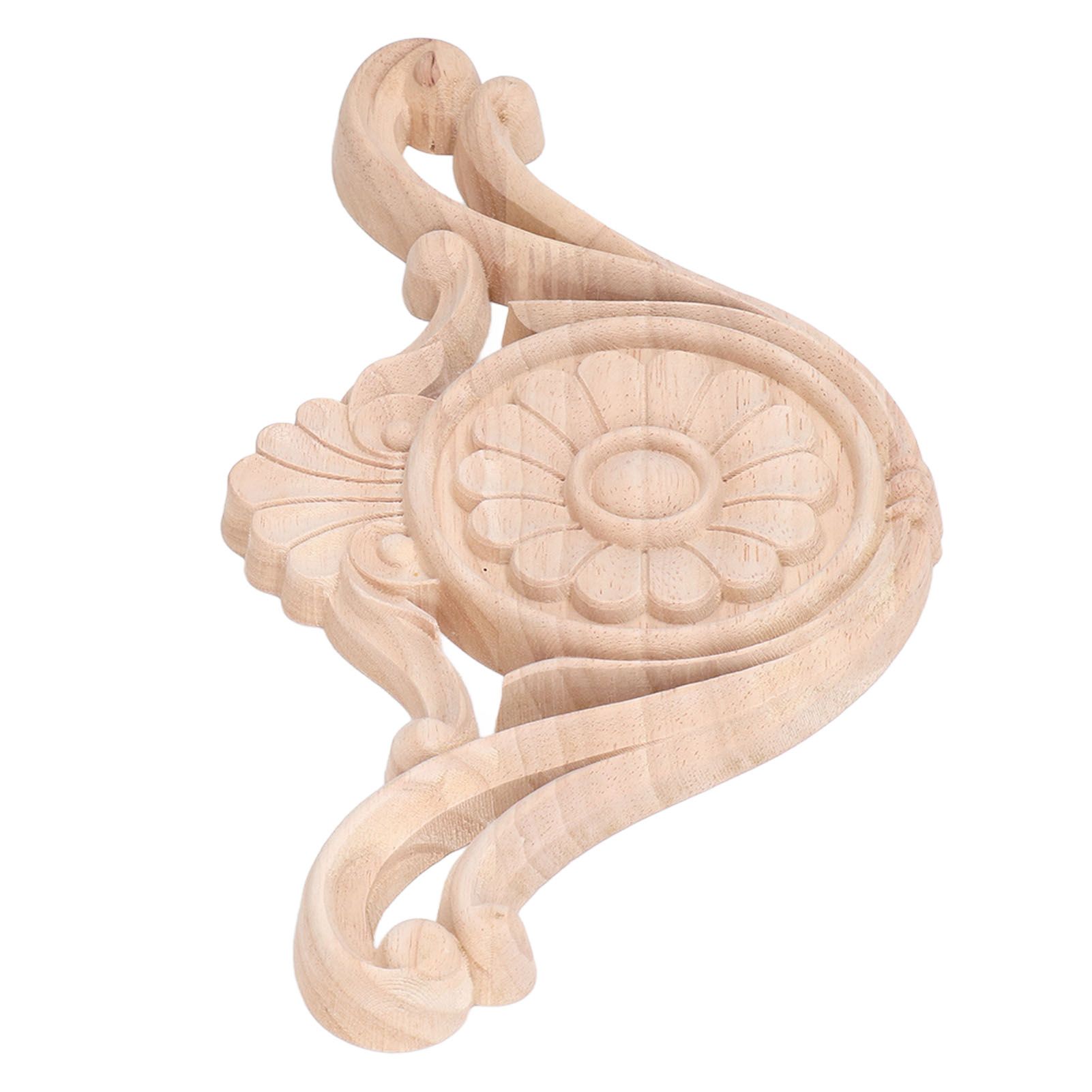 Wood Applique Easy Installation Durable Natural Eco Friendly Classic Exquisite Pattern Wood Carving AppliqueType One - Image 6