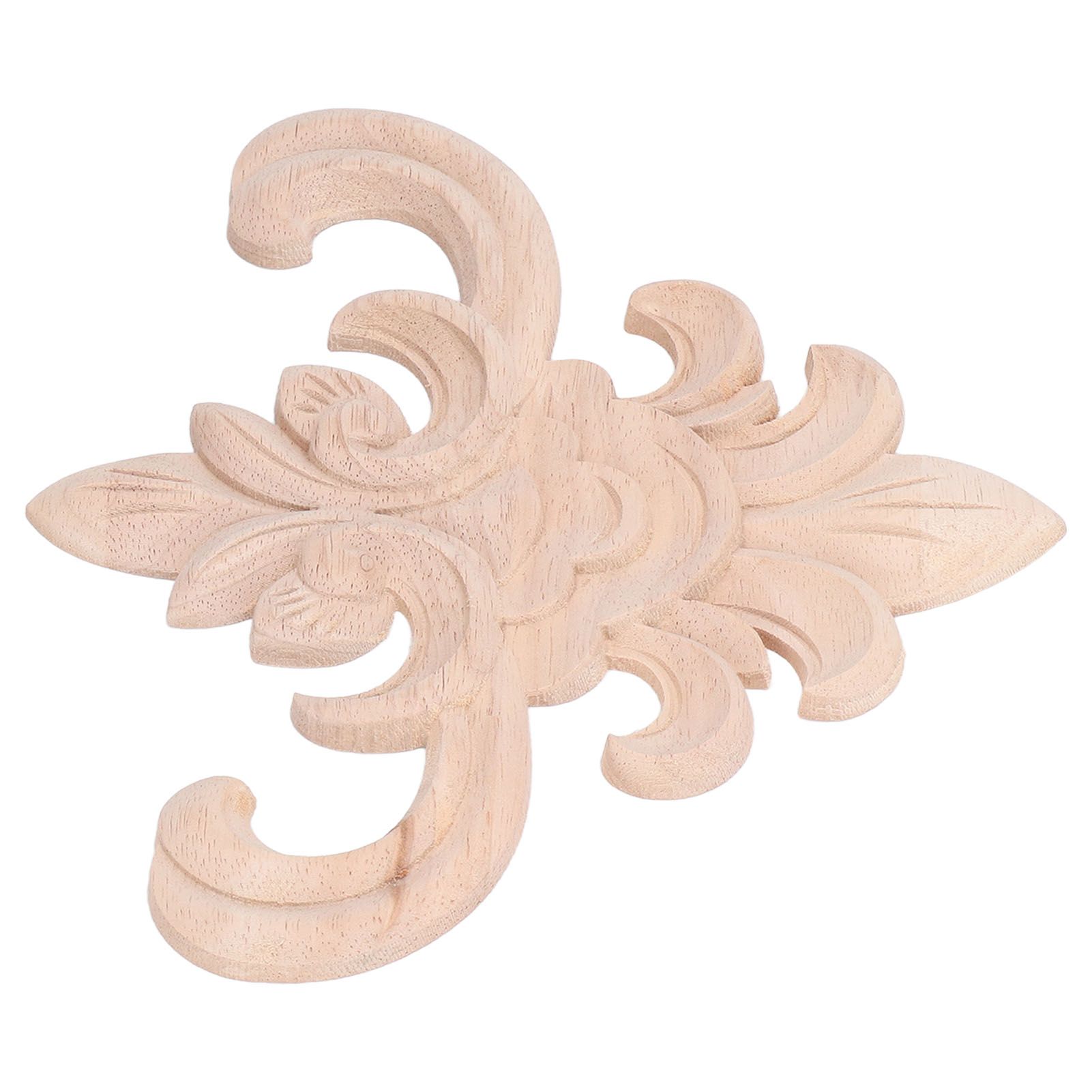 Wood Applique Easy Installation Durable Natural Eco Friendly Classic Exquisite Pattern Wood Carving AppliqueType Two - Image 3