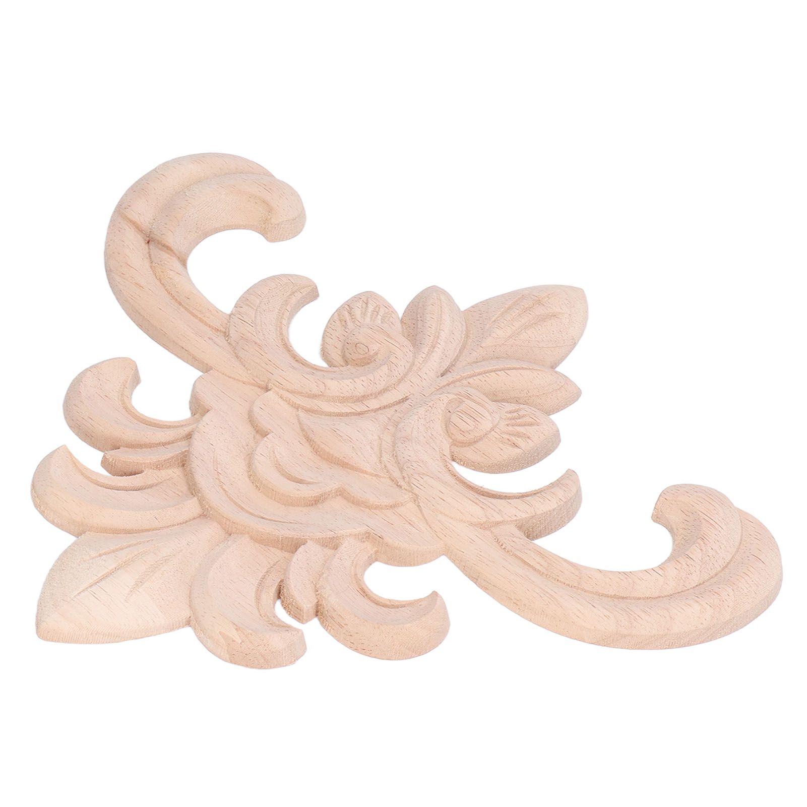Wood Applique Easy Installation Durable Natural Eco Friendly Classic Exquisite Pattern Wood Carving AppliqueType Two - Image 8