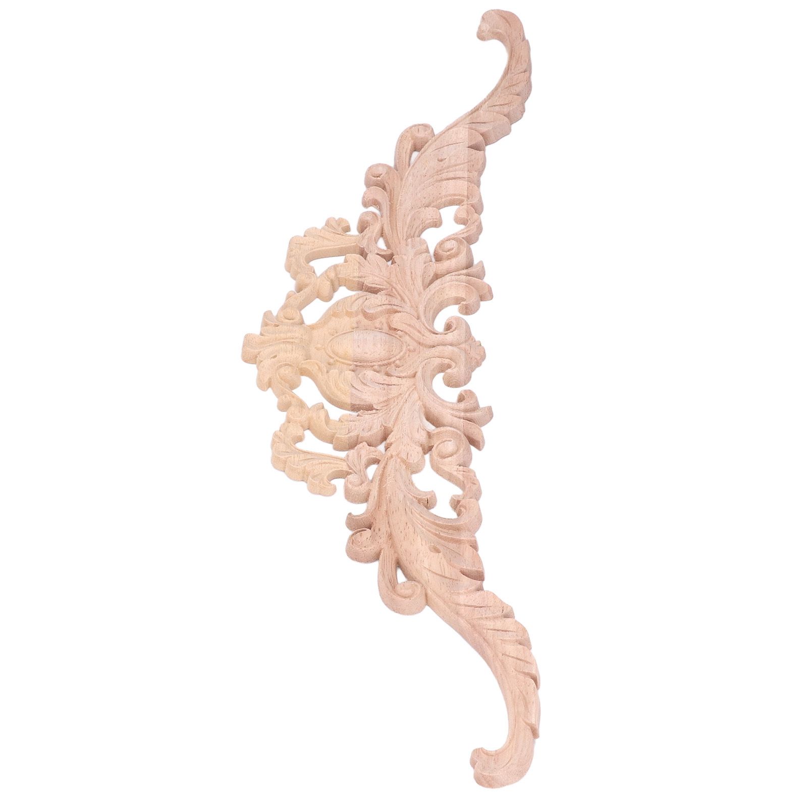 Wood Appliques Exquisite Elegant European Style Rubber Wood Long Flower Piece Home Decoration Carved Accessories - Image 7