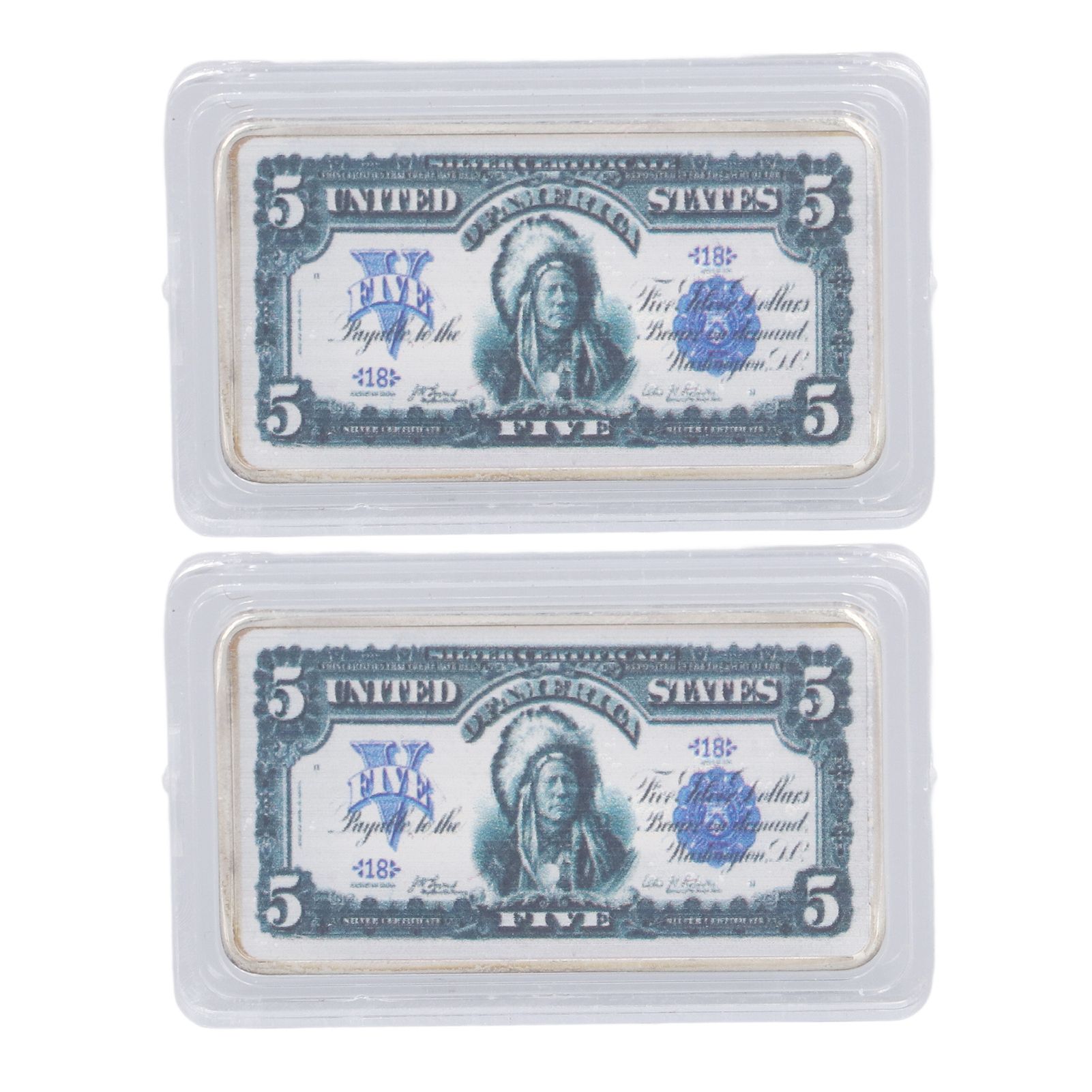 2Pcs Commemorative Coins Coin Collection 5 US Dollars Patter Fine Workmanship Commemorative Coin - Image 1