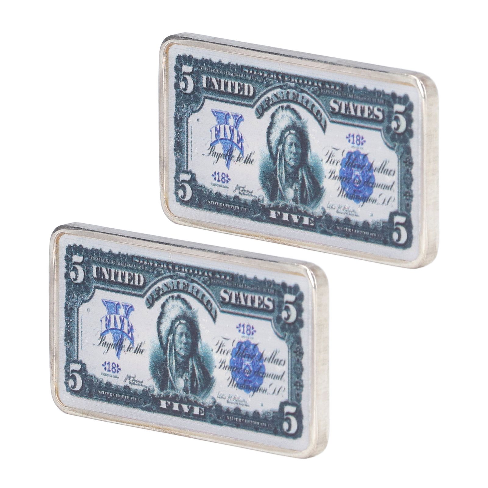 2Pcs Commemorative Coins Coin Collection 5 US Dollars Patter Fine Workmanship Commemorative Coin - Image 3
