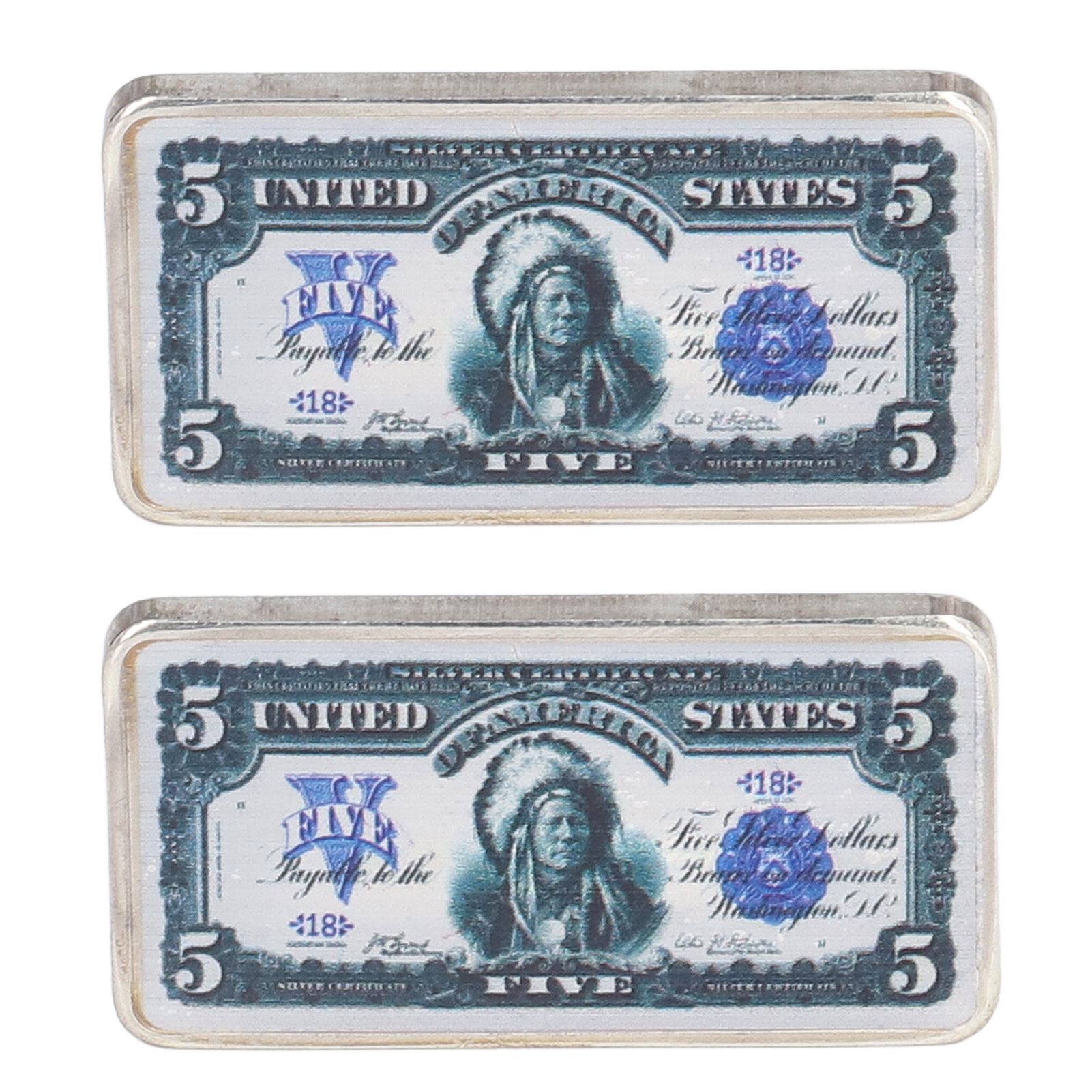 2Pcs Commemorative Coins Coin Collection 5 US Dollars Patter Fine Workmanship Commemorative Coin - Image 6