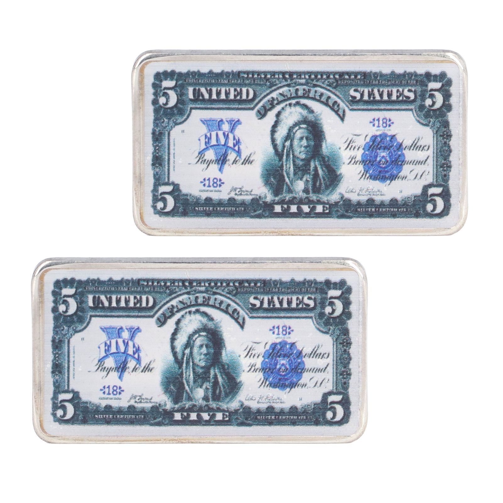 2Pcs Commemorative Coins Coin Collection 5 US Dollars Patter Fine Workmanship Commemorative Coin - Image 8
