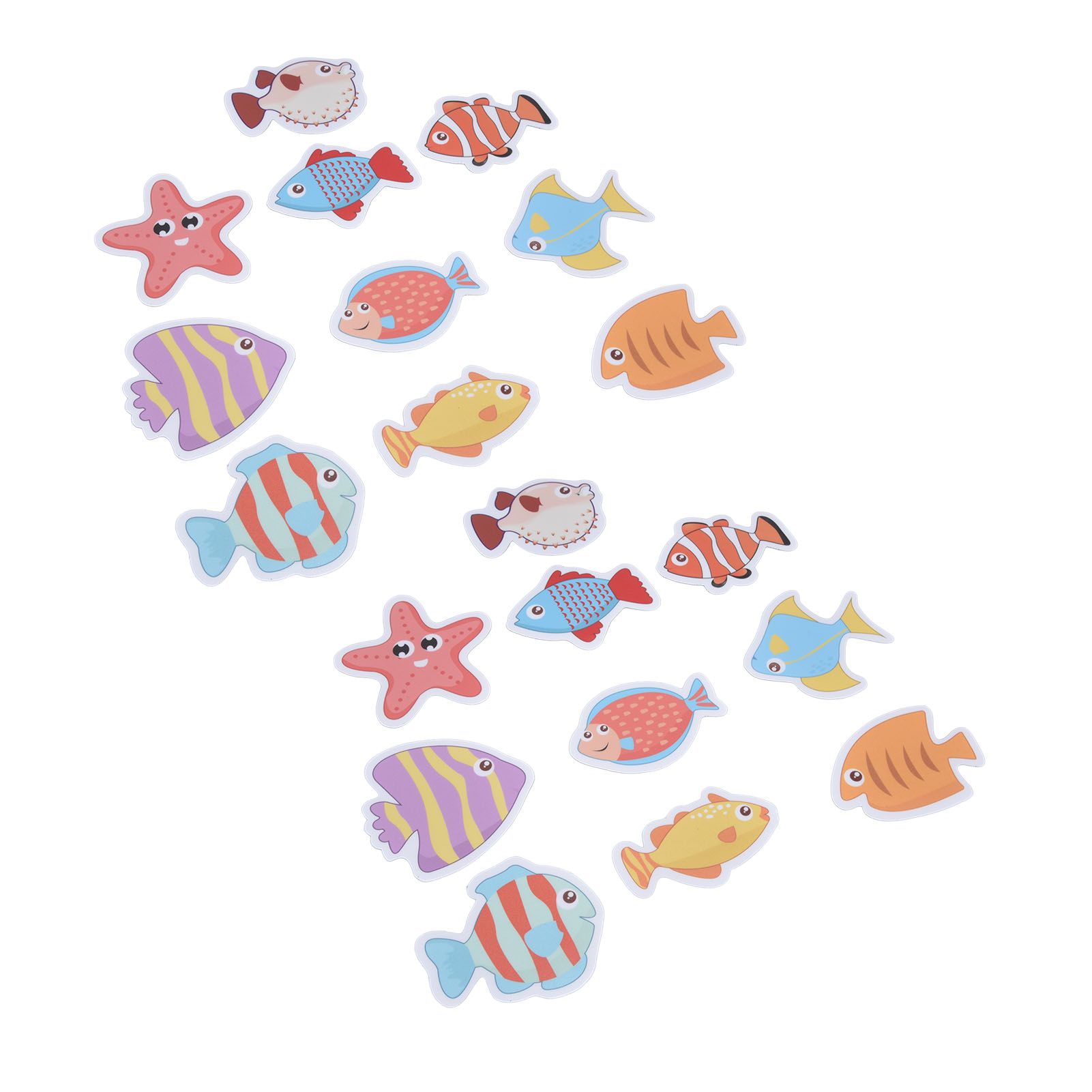 2 Sets Nonslip Bathtub Stickers Matte Colorful Fish Self Adhesive Waterproof Mouldproof Safe for Baby Shower - Image 2