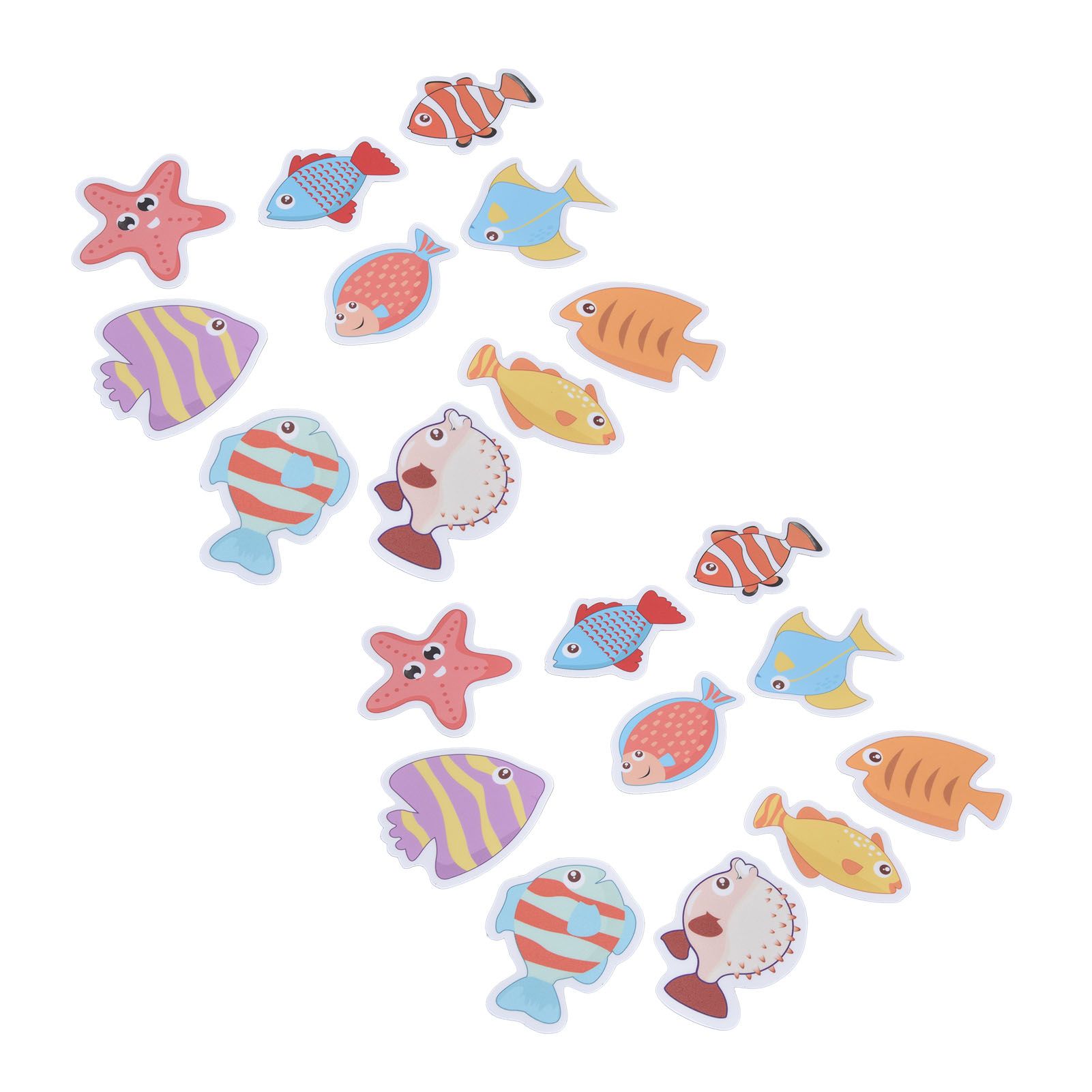 2 Sets Nonslip Bathtub Stickers Matte Colorful Fish Self Adhesive Waterproof Mouldproof Safe for Baby Shower - Image 6