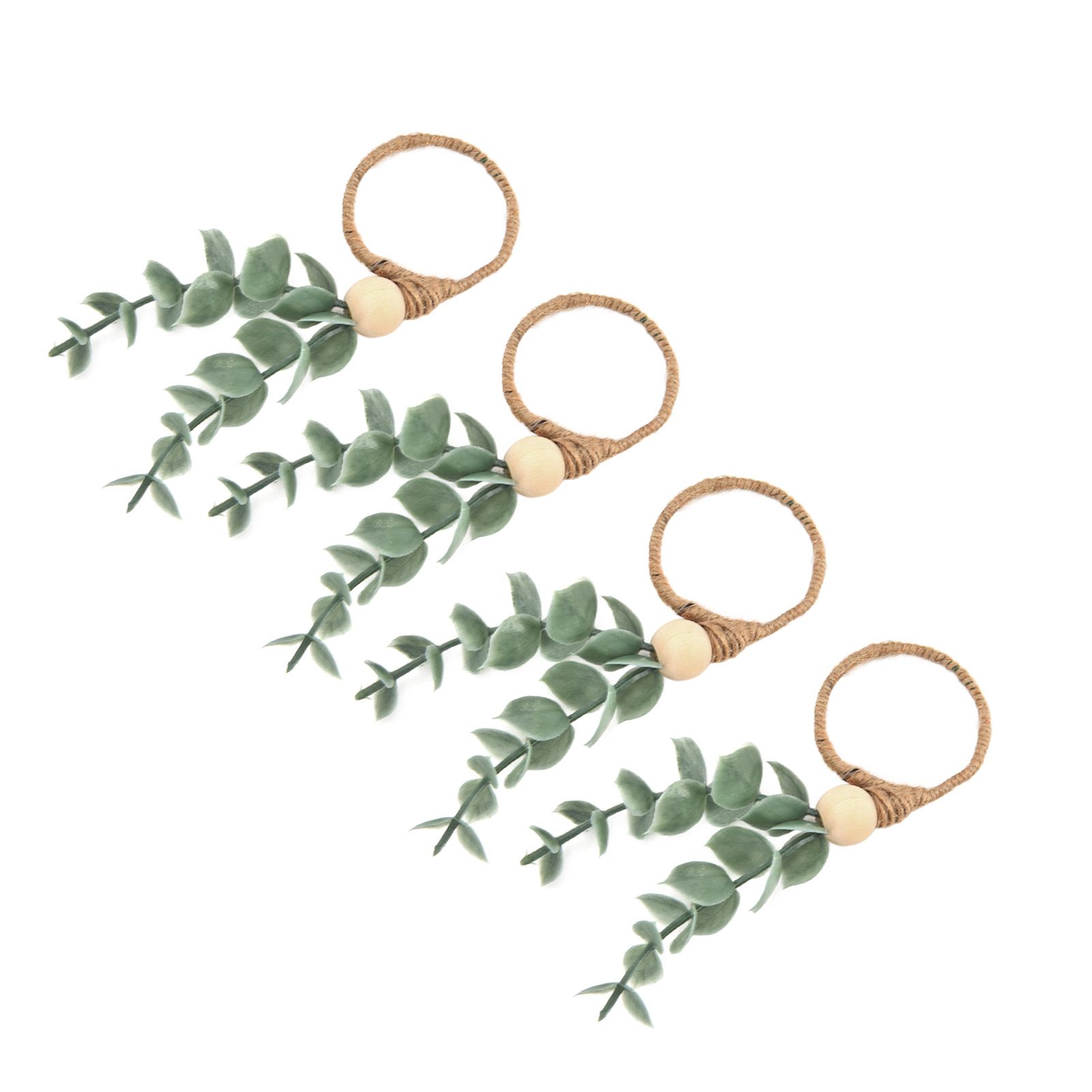4Pcs Napkin Rings Simple Decorative Handicraft Leaf Flower Napkin Rings for Weddings New Years Parties6640 - Image 2