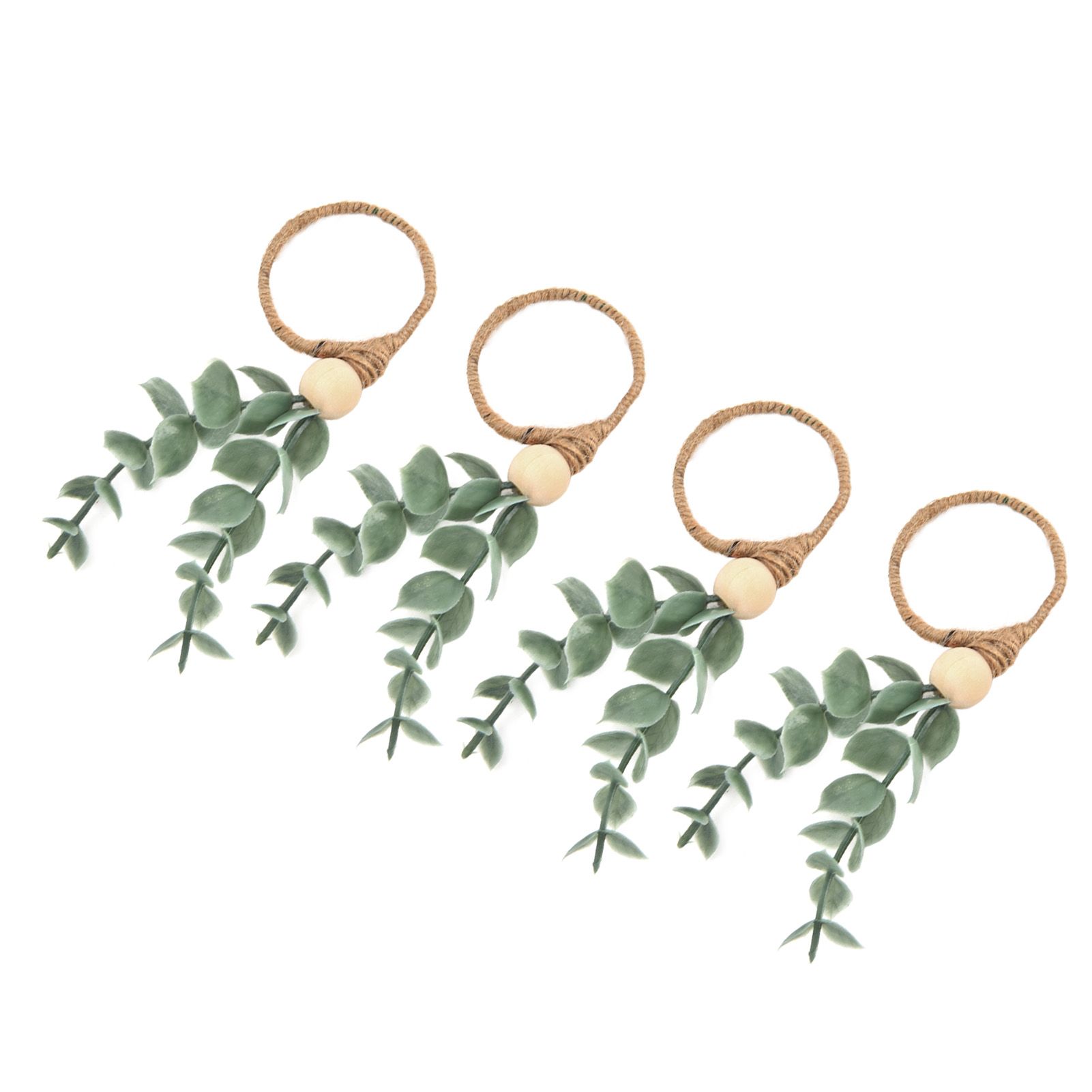 4Pcs Napkin Rings Simple Decorative Handicraft Leaf Flower Napkin Rings for Weddings New Years Parties6640 - Image 3