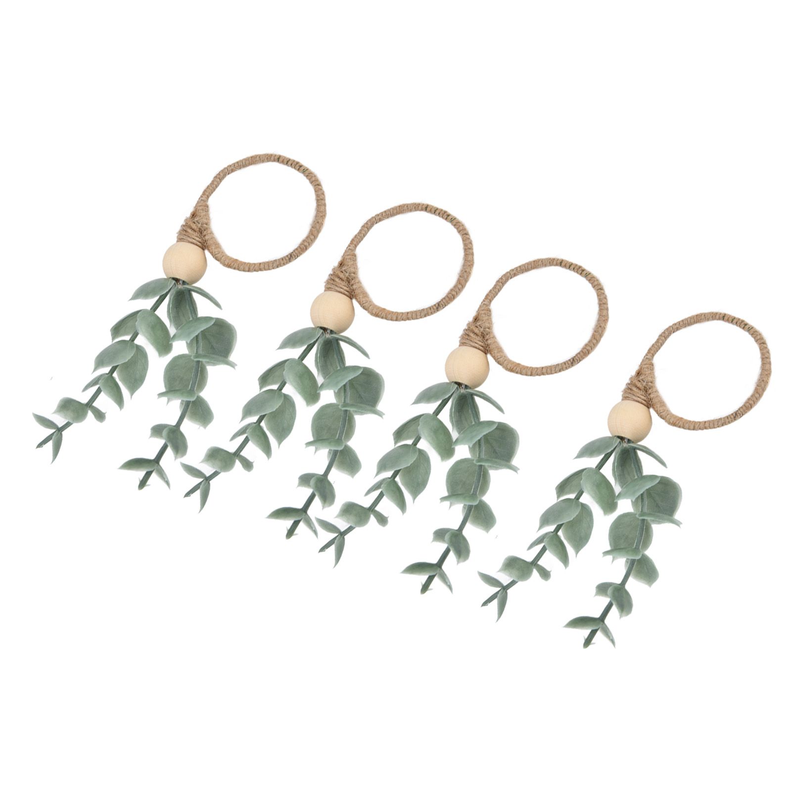 4Pcs Napkin Rings Simple Decorative Handicraft Leaf Flower Napkin Rings for Weddings New Years Parties6640 - Image 4