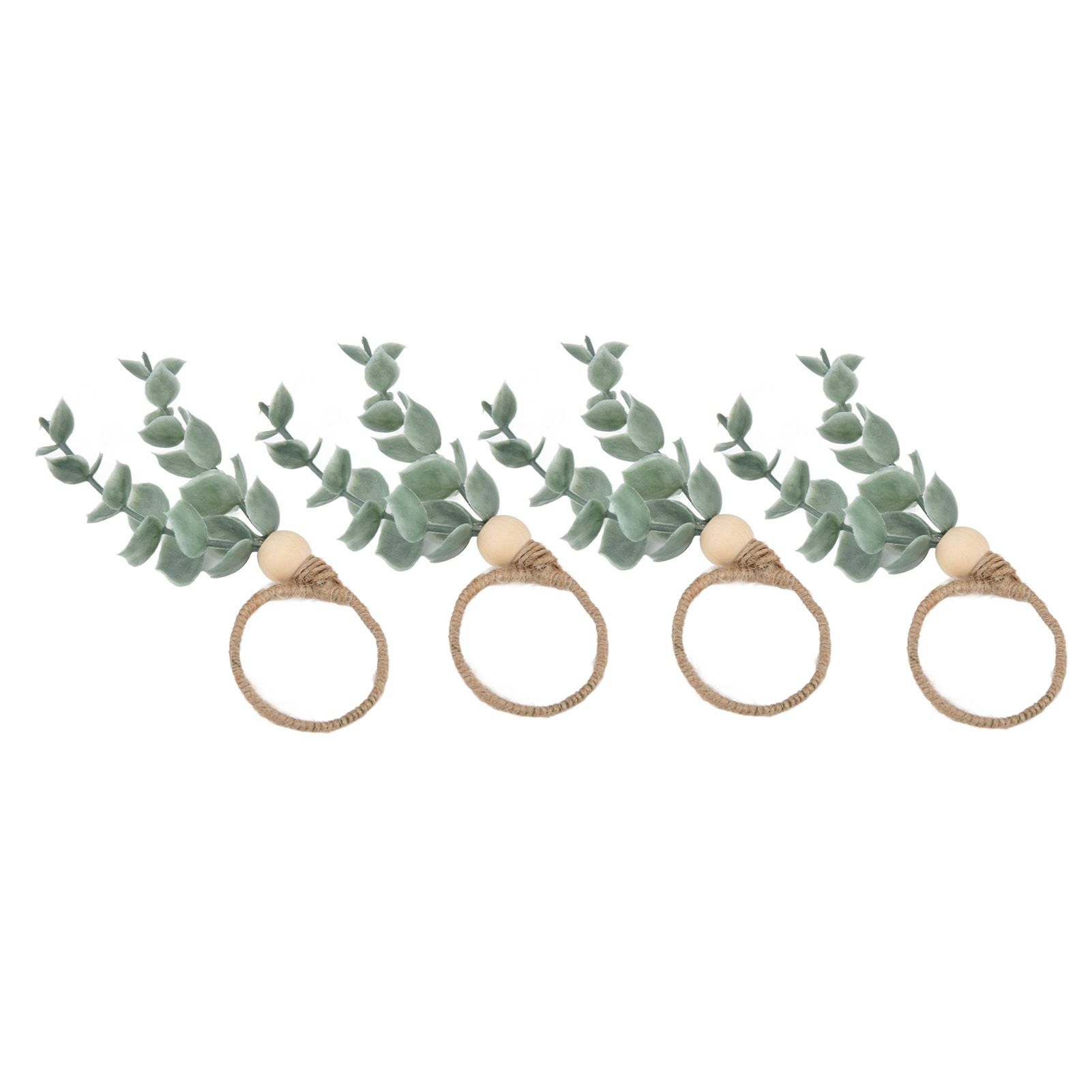 4Pcs Napkin Rings Simple Decorative Handicraft Leaf Flower Napkin Rings for Weddings New Years Parties6640 - Image 5