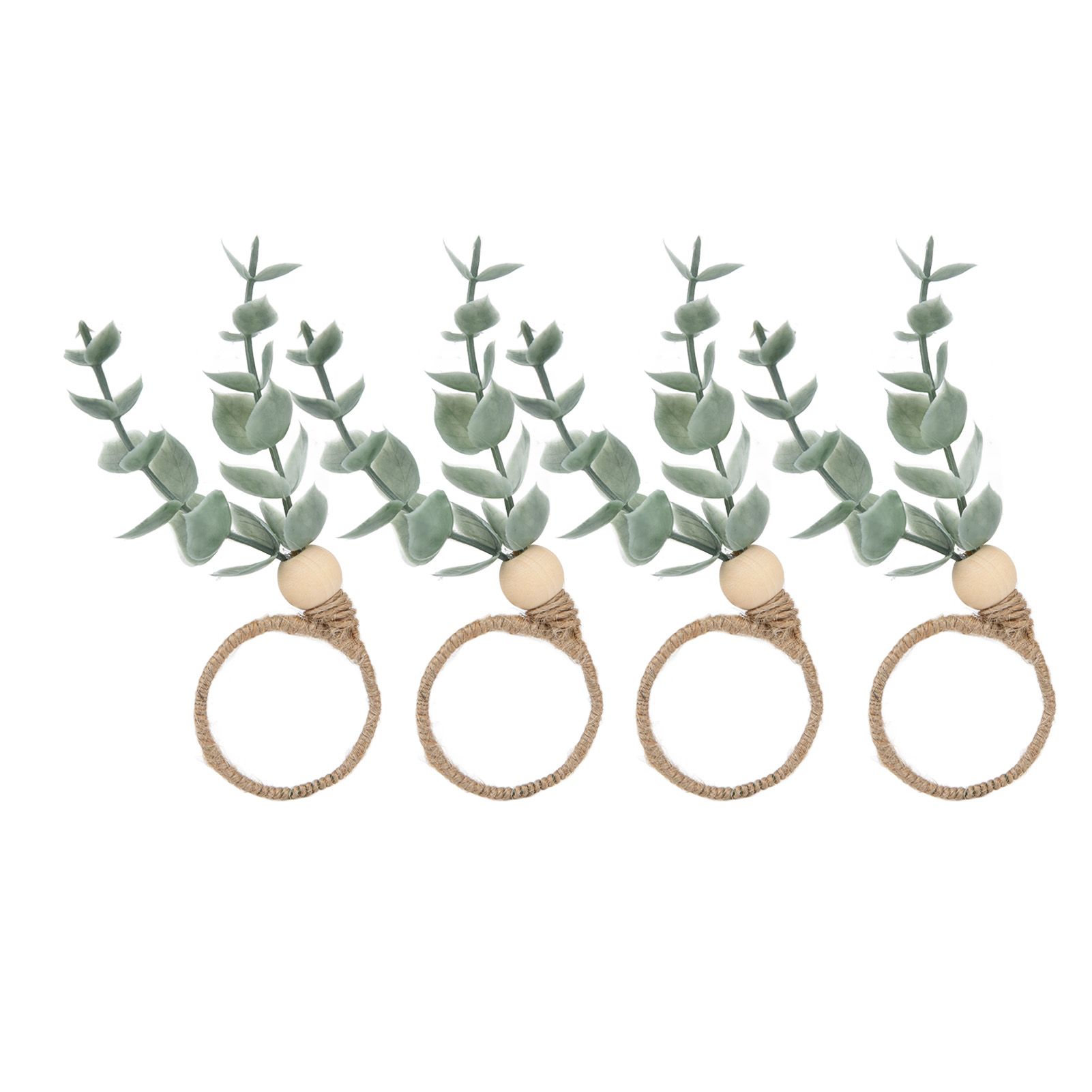 4Pcs Napkin Rings Simple Decorative Handicraft Leaf Flower Napkin Rings for Weddings New Years Parties6640 - Image 7