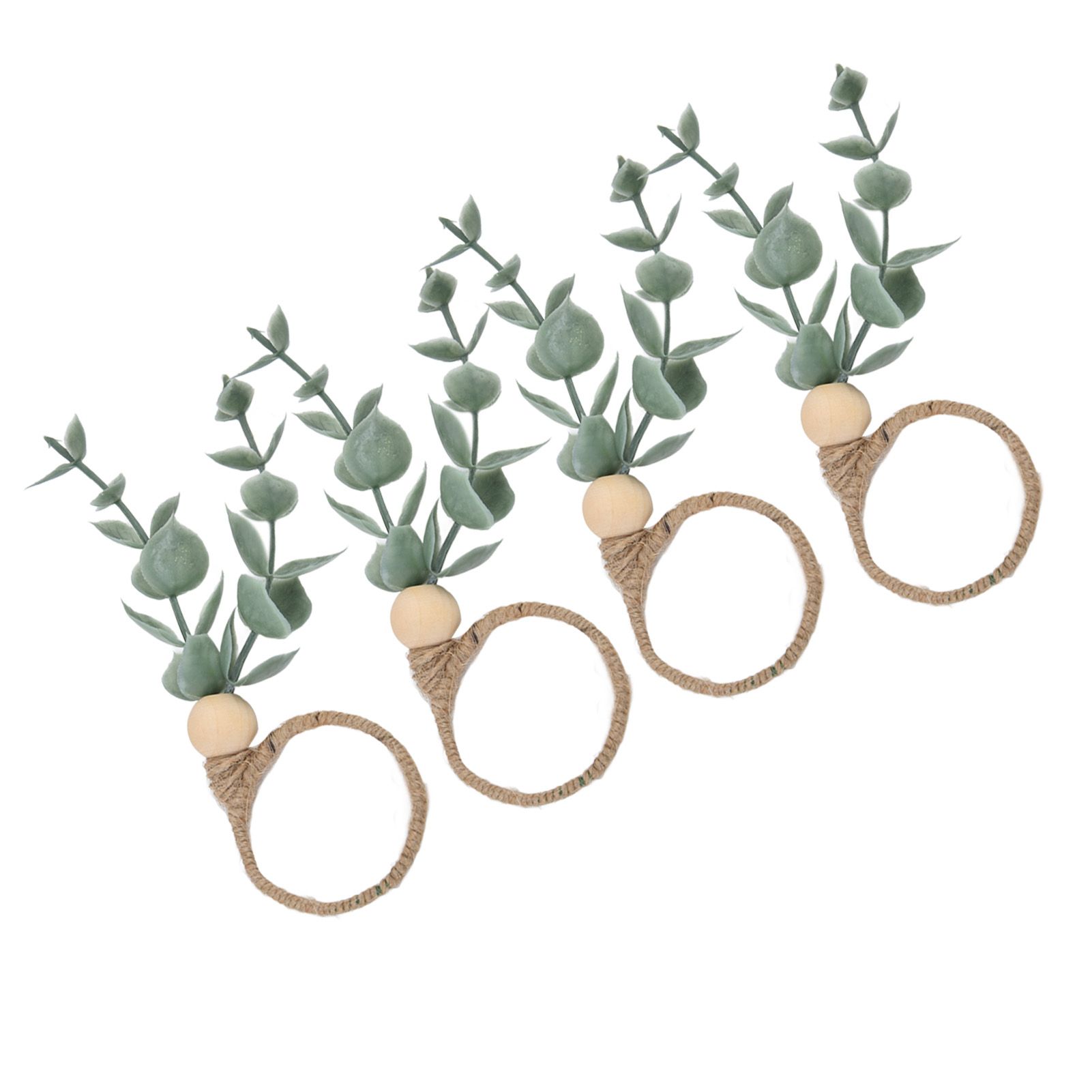 4Pcs Napkin Rings Simple Decorative Handicraft Leaf Flower Napkin Rings for Weddings New Years Parties6640 - Image 8