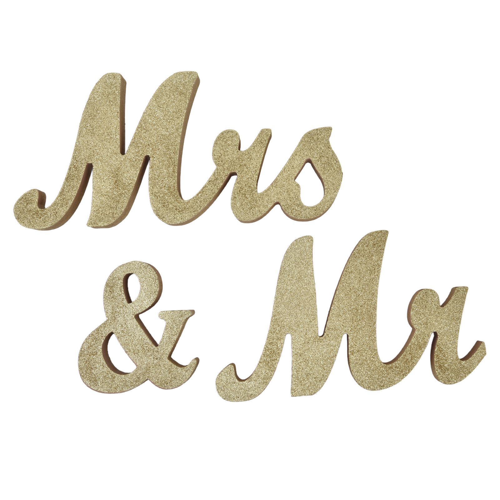 Mr Mrs Sign Wedding Table Decorations English Letter Ornament Props for Festival Anniversary PartyGold - Image 1