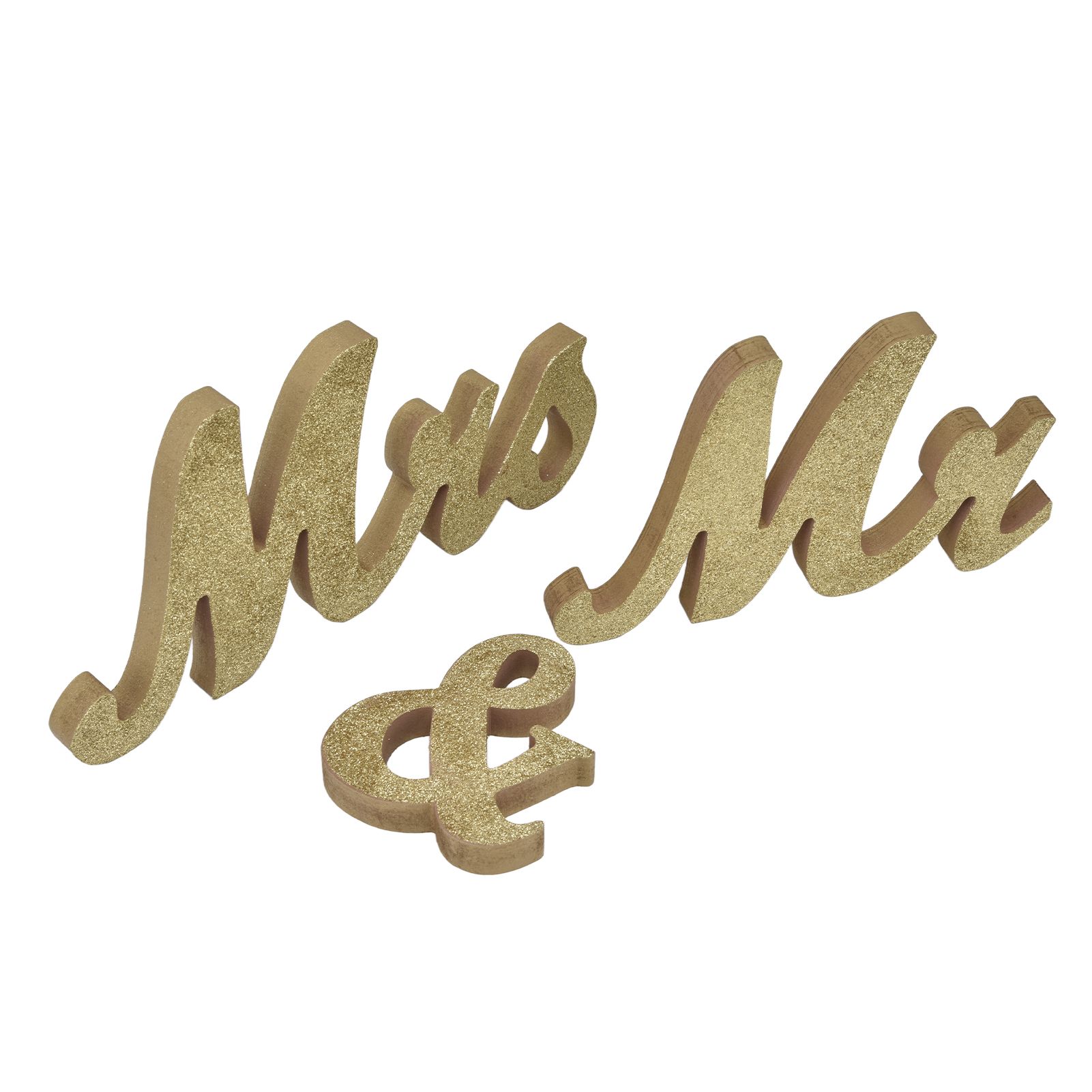 Mr Mrs Sign Wedding Table Decorations English Letter Ornament Props for Festival Anniversary PartyGold - Image 2