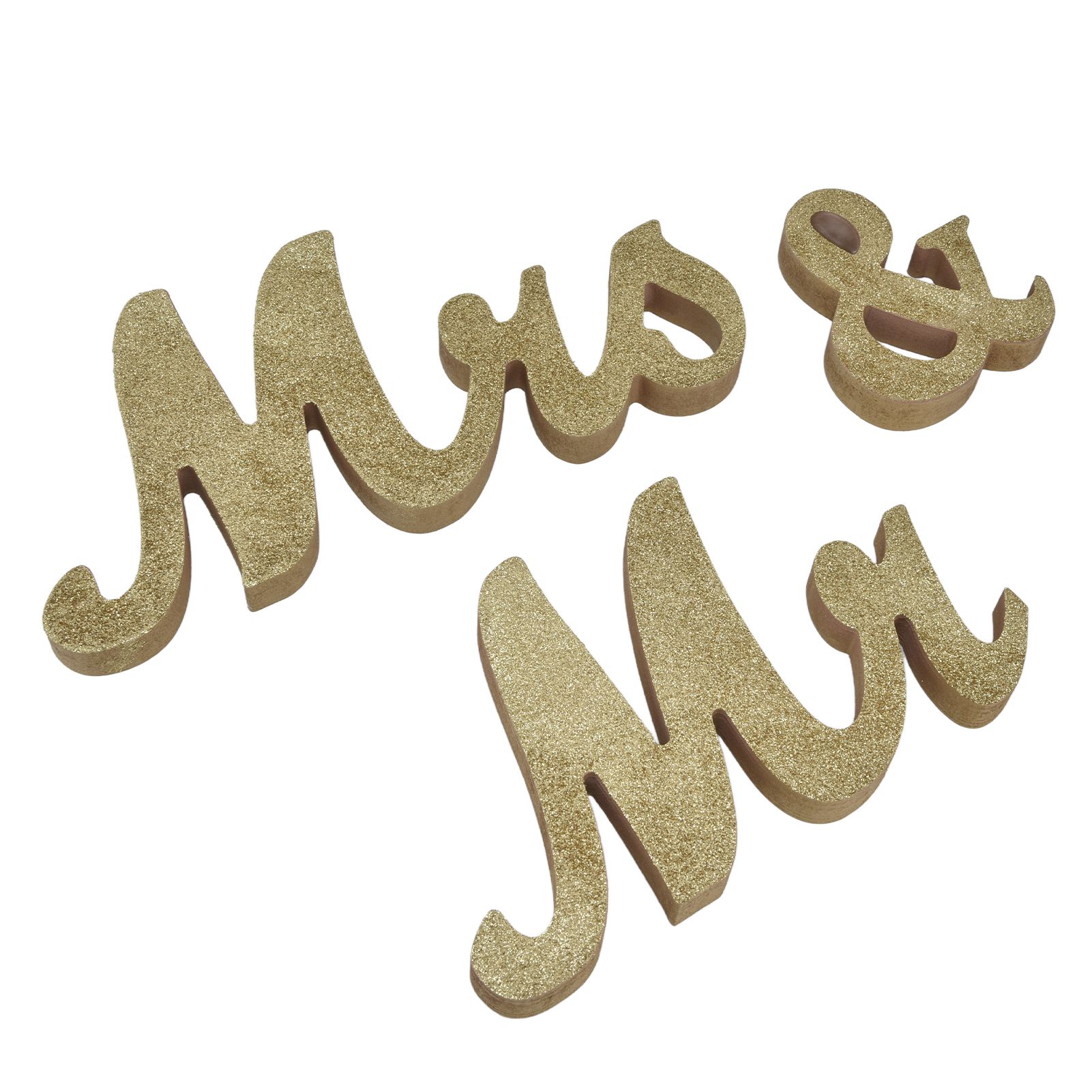 Mr Mrs Sign Wedding Table Decorations English Letter Ornament Props for Festival Anniversary PartyGold - Image 5