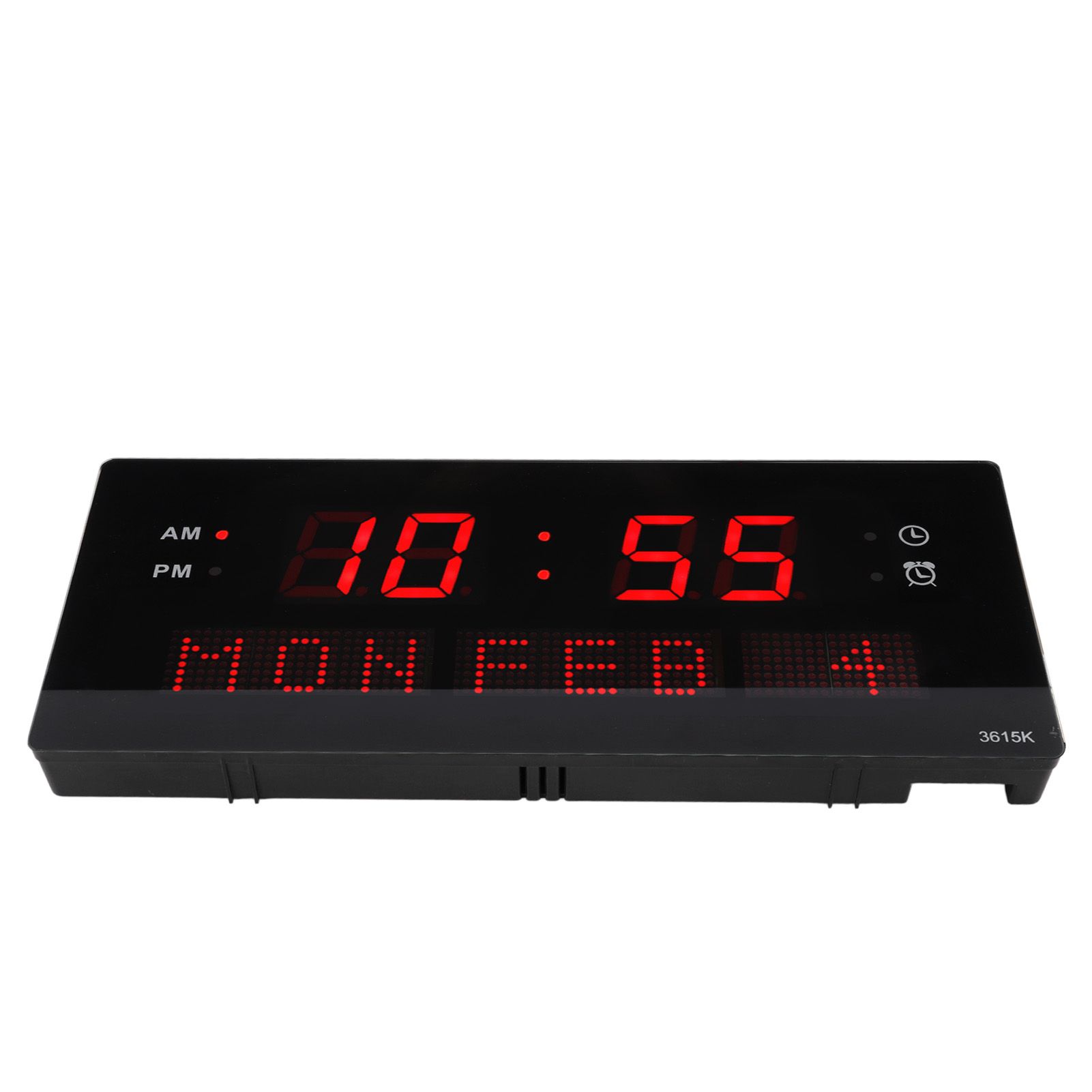 LED Wall Clock Decorative Black Frame Elegant Style Hanging Holes Digital Display Electric Desk Clock 100 to 240V AU Plug - Image 2