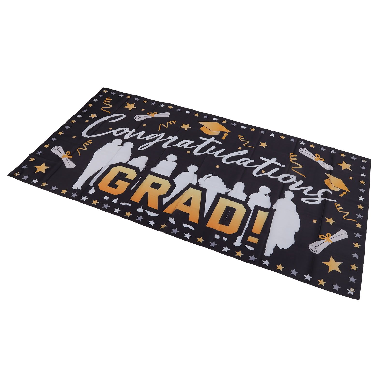 Graduation Banner 71x38in Durable Polyester Fabrics Fadeless 4 Eyelets Easy Installation Congrats Grad Banner for Party C - Image 3
