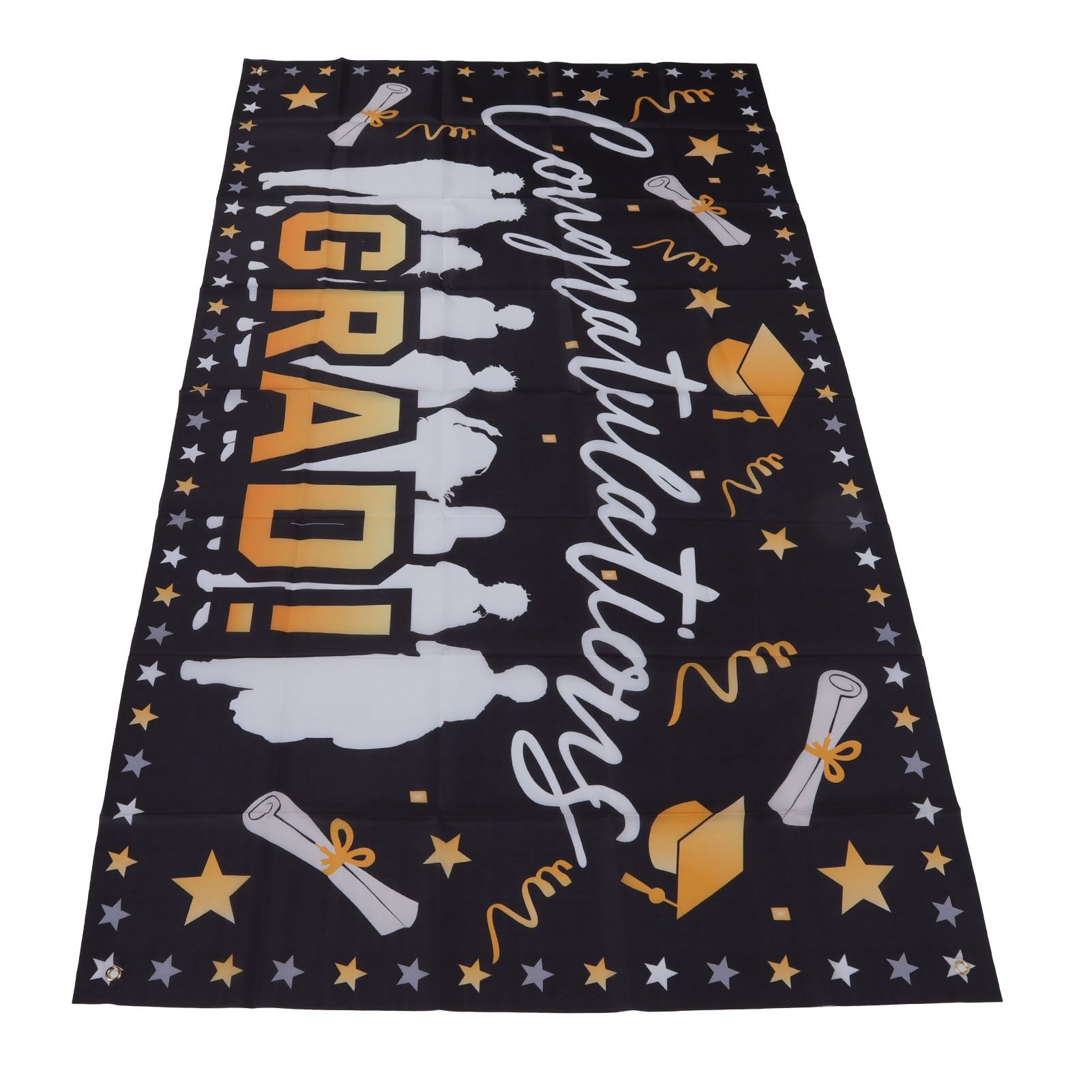 Graduation Banner 71x38in Durable Polyester Fabrics Fadeless 4 Eyelets Easy Installation Congrats Grad Banner for Party C - Image 5