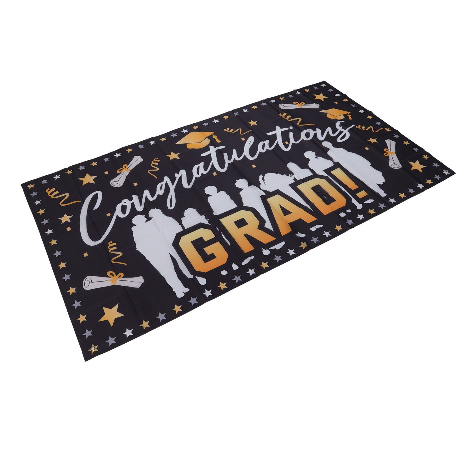 Graduation Banner 71x38in Durable Polyester Fabrics Fadeless 4 Eyelets Easy Installation Congrats Grad Banner for Party C - Image 6