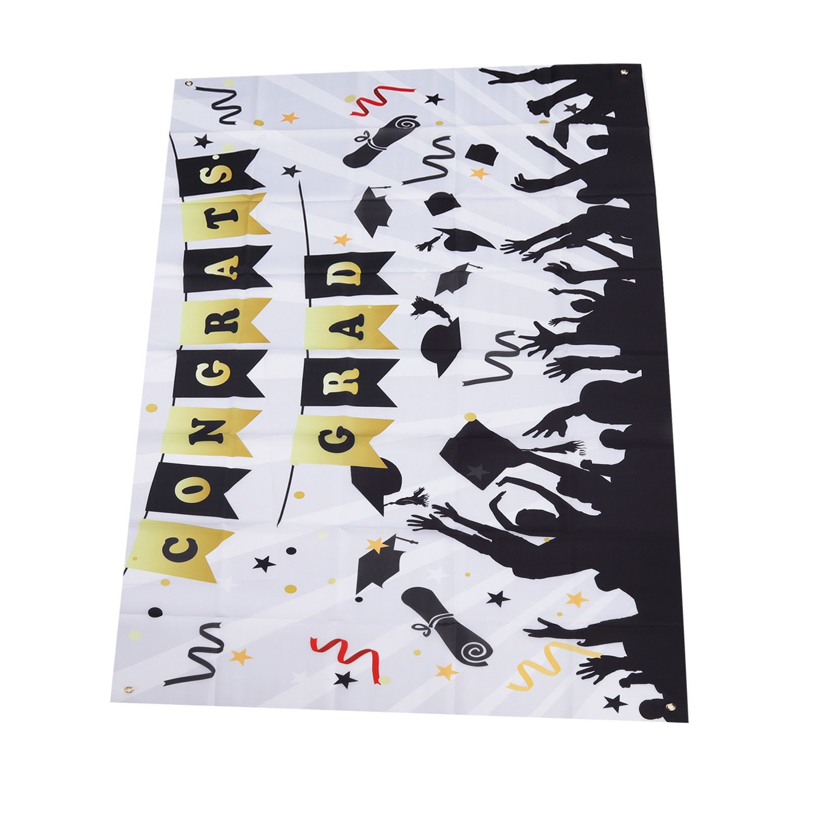 Graduation Banner Approx 71x38in Durable Polyester Fabric Fadeless Color 4 Eyelets Congrats Grad Banner for Graduation 005 - Image 7