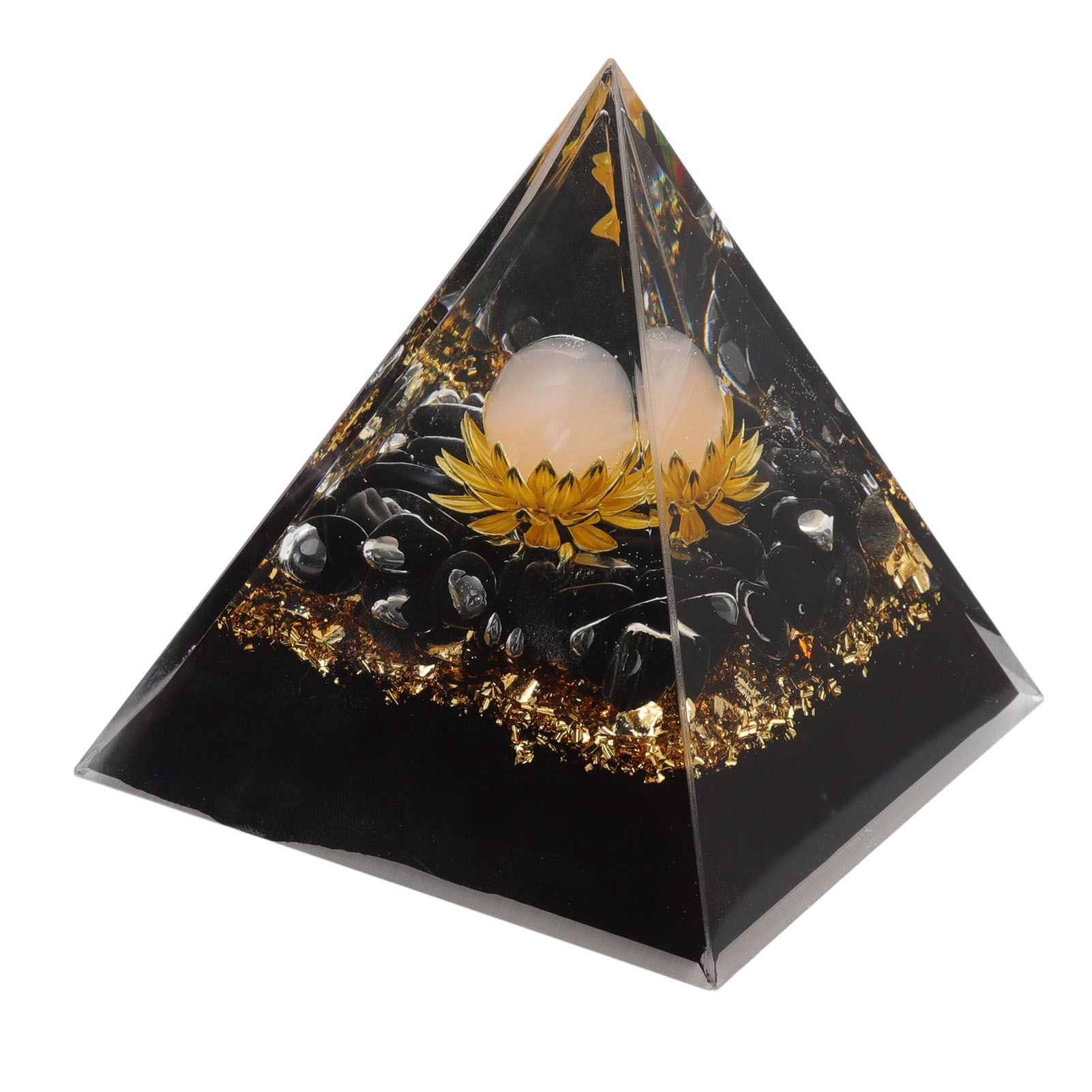Orgone Pyramid Crystal Chakra Pyramid Promotes Psychological Growth for Living Room Bedroom Office - Image 2
