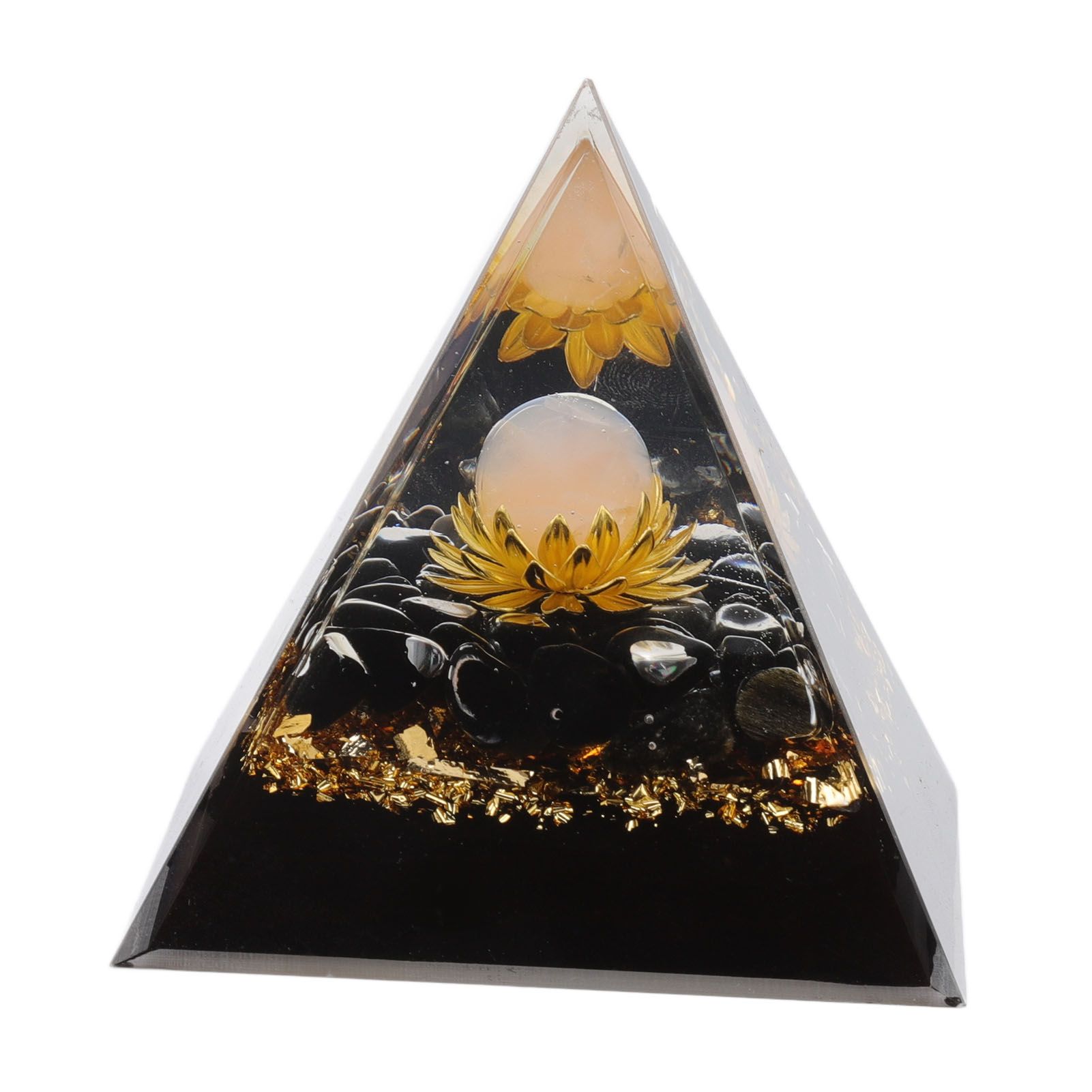 Orgone Pyramid Crystal Chakra Pyramid Promotes Psychological Growth for Living Room Bedroom Office - Image 3