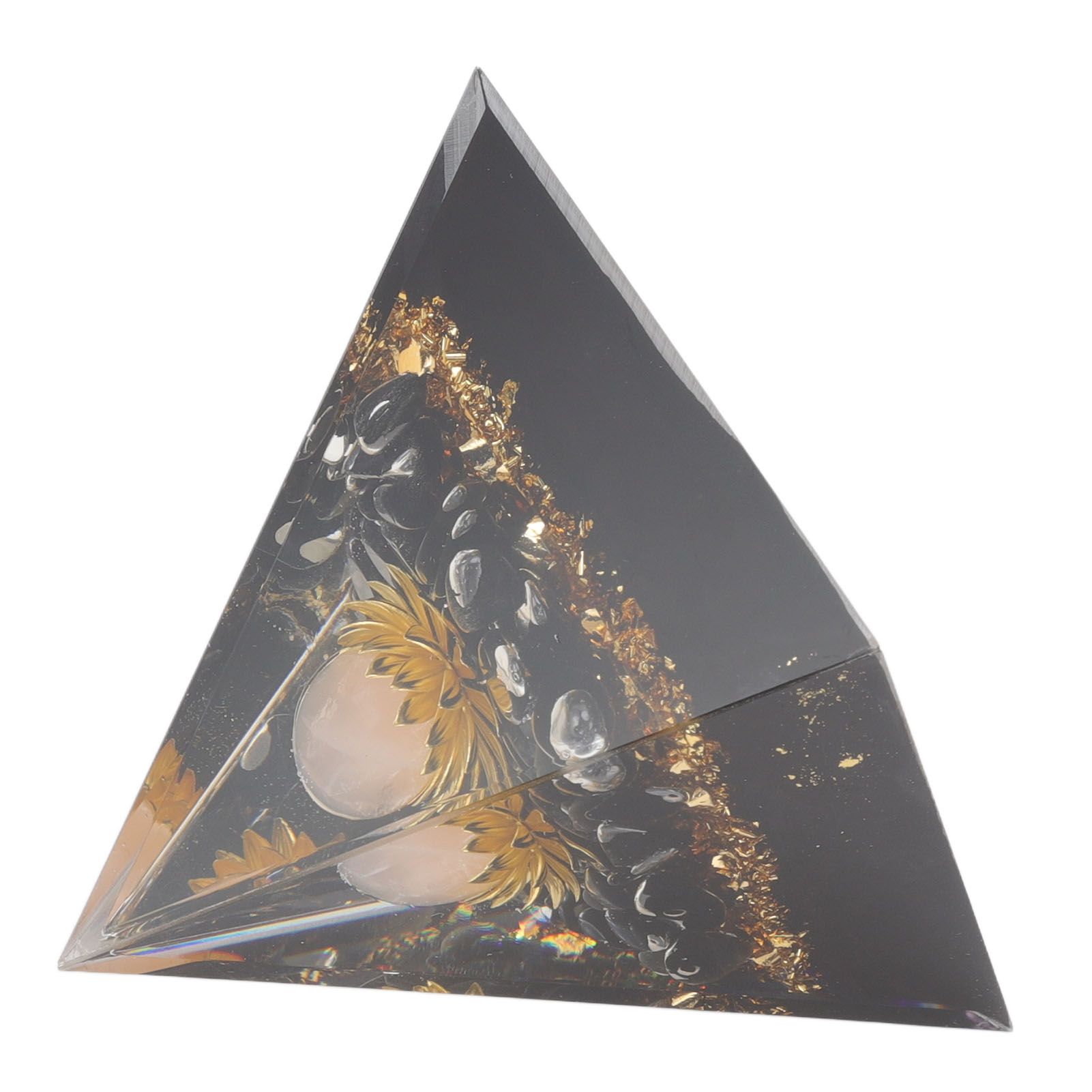 Orgone Pyramid Crystal Chakra Pyramid Promotes Psychological Growth for Living Room Bedroom Office - Image 4