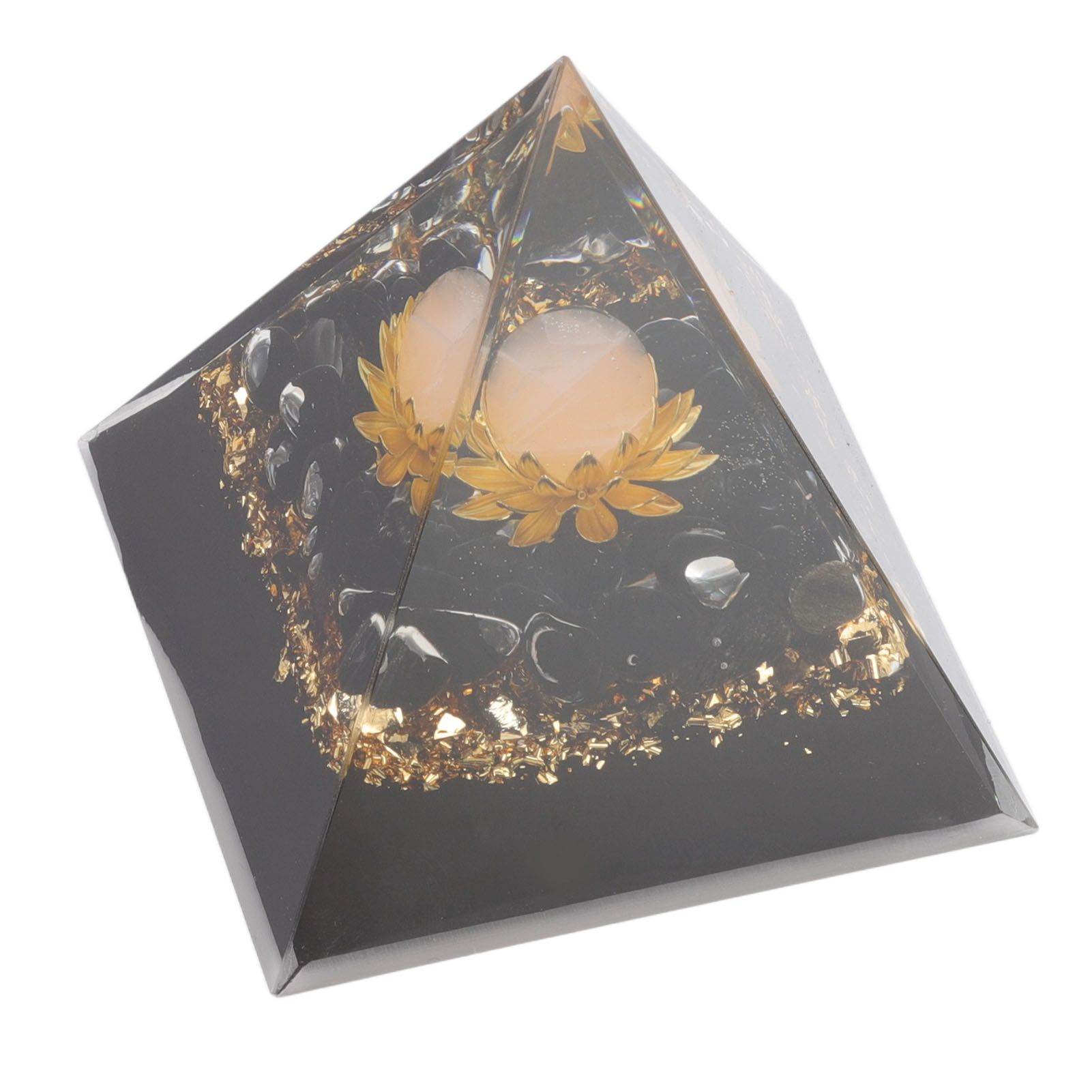 Orgone Pyramid Crystal Chakra Pyramid Promotes Psychological Growth for Living Room Bedroom Office - Image 5