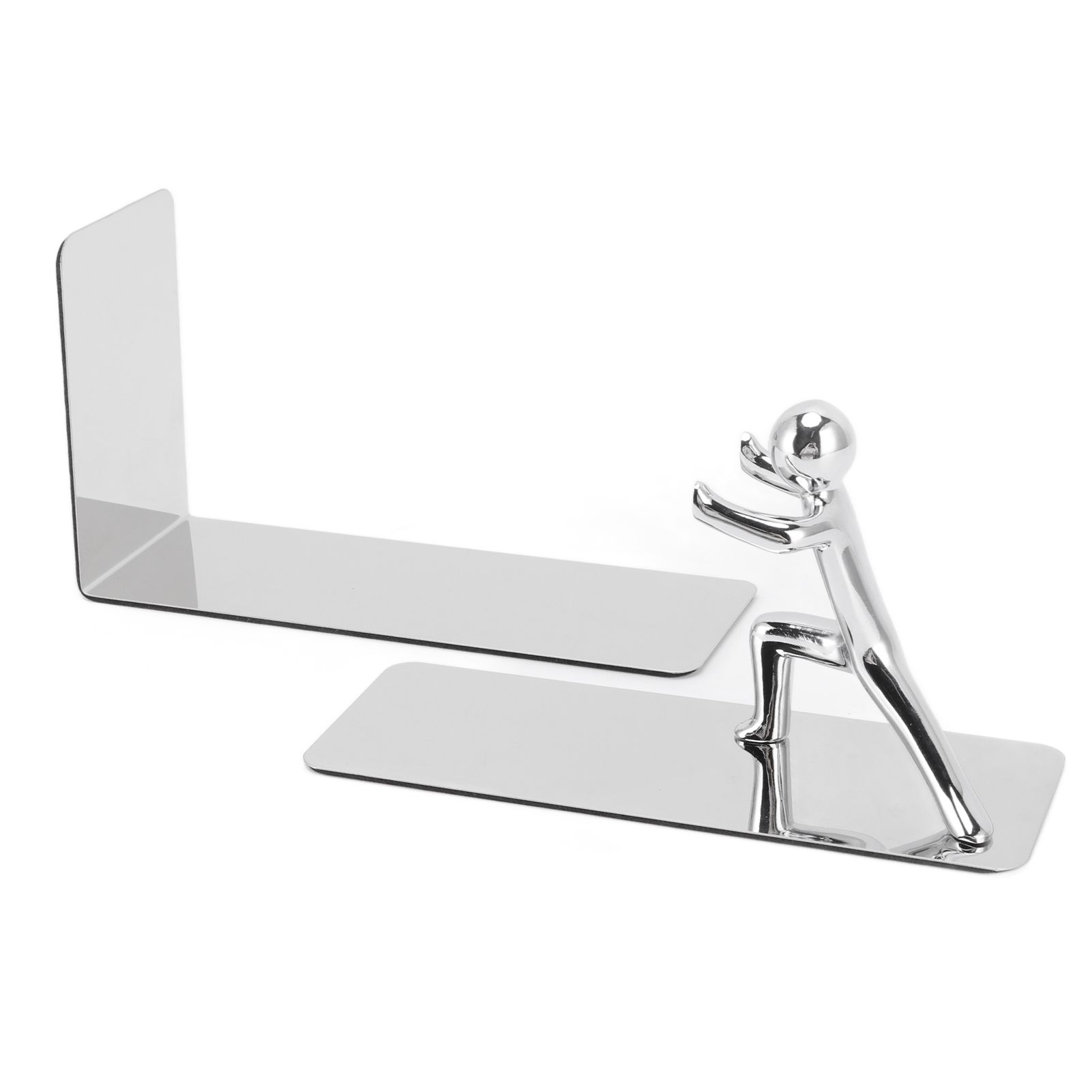 Metal Bookends Kung Fu Man Design Durable Rustproof Metal High Stability Book Ends for Home Office Library - Image 1