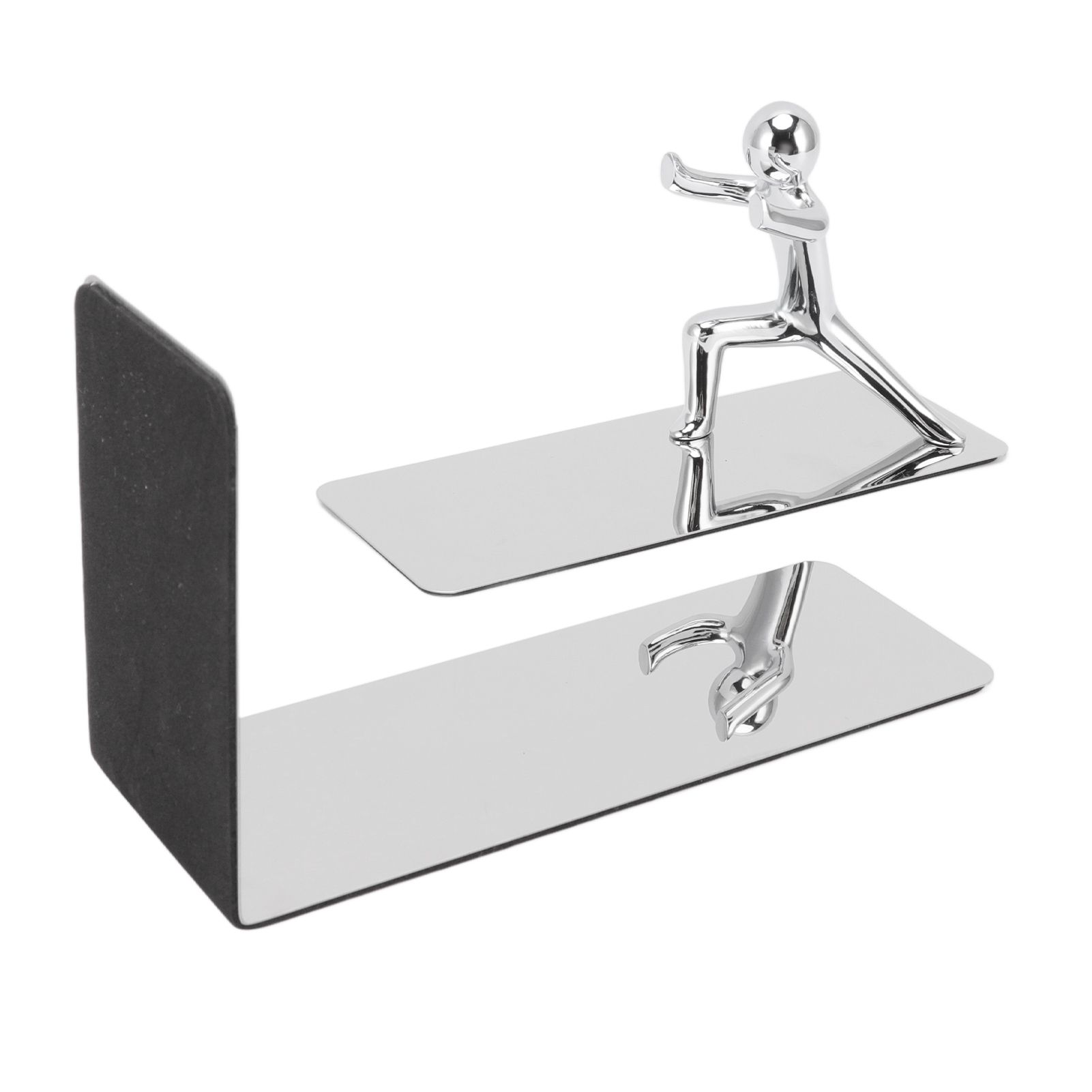 Metal Bookends Kung Fu Man Design Durable Rustproof Metal High Stability Book Ends for Home Office Library - Image 2