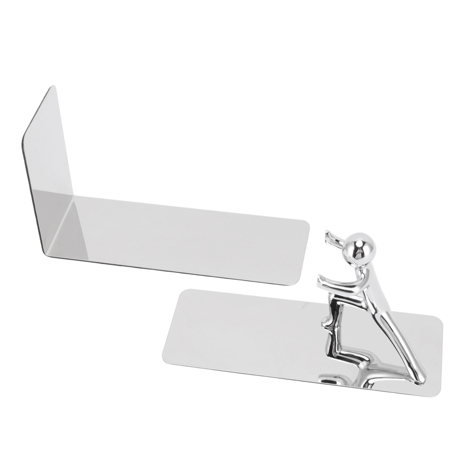Metal Bookends Kung Fu Man Design Durable Rustproof Metal High Stability Book Ends for Home Office Library - Image 4