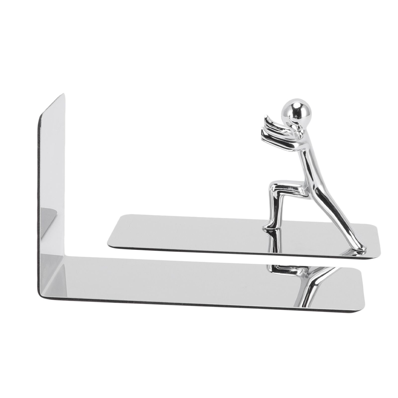 Metal Bookends Kung Fu Man Design Durable Rustproof Metal High Stability Book Ends for Home Office Library - Image 5