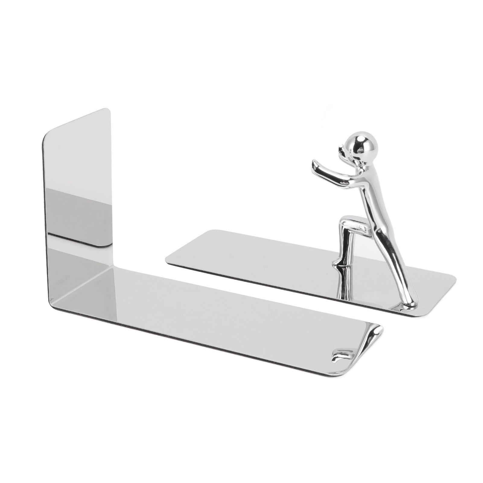 Metal Bookends Kung Fu Man Design Durable Rustproof Metal High Stability Book Ends for Home Office Library - Image 6