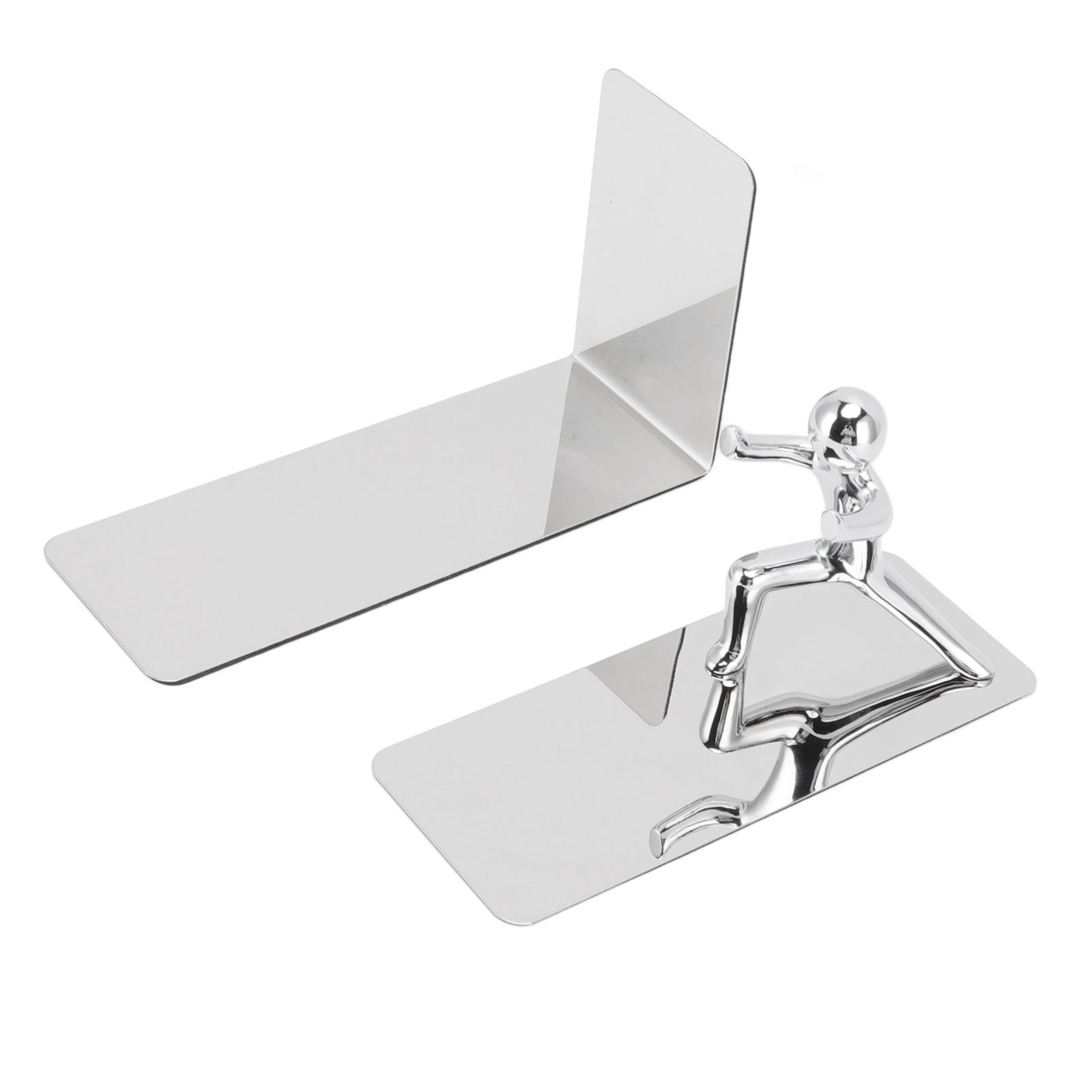 Metal Bookends Kung Fu Man Design Durable Rustproof Metal High Stability Book Ends for Home Office Library - Image 8