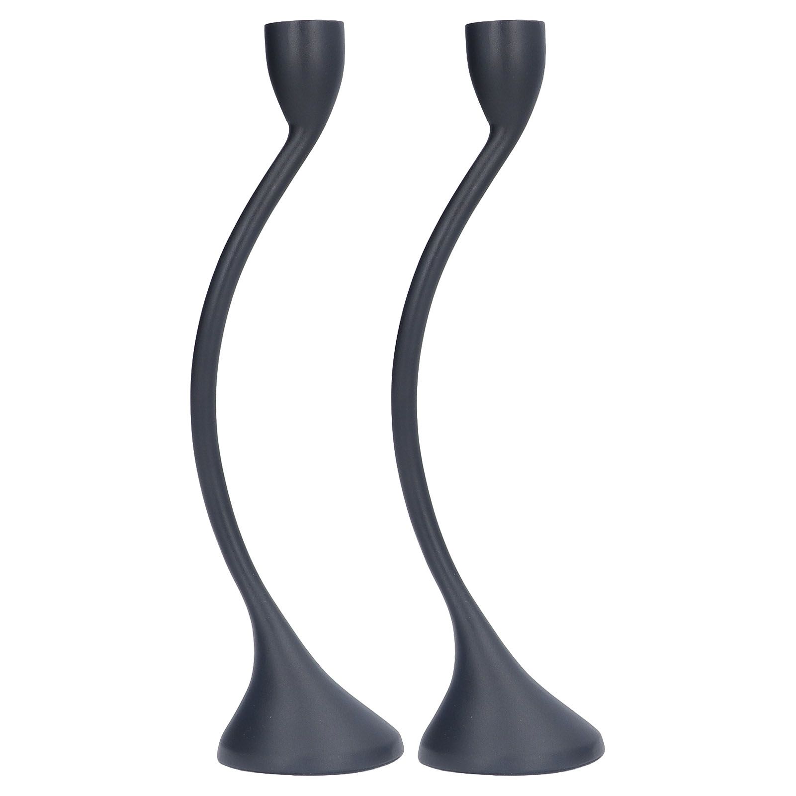 Candle Holder Zinc Alloy High Foot European Style Romantic Simple Retro Black Candlesticks for Bar - Image 1