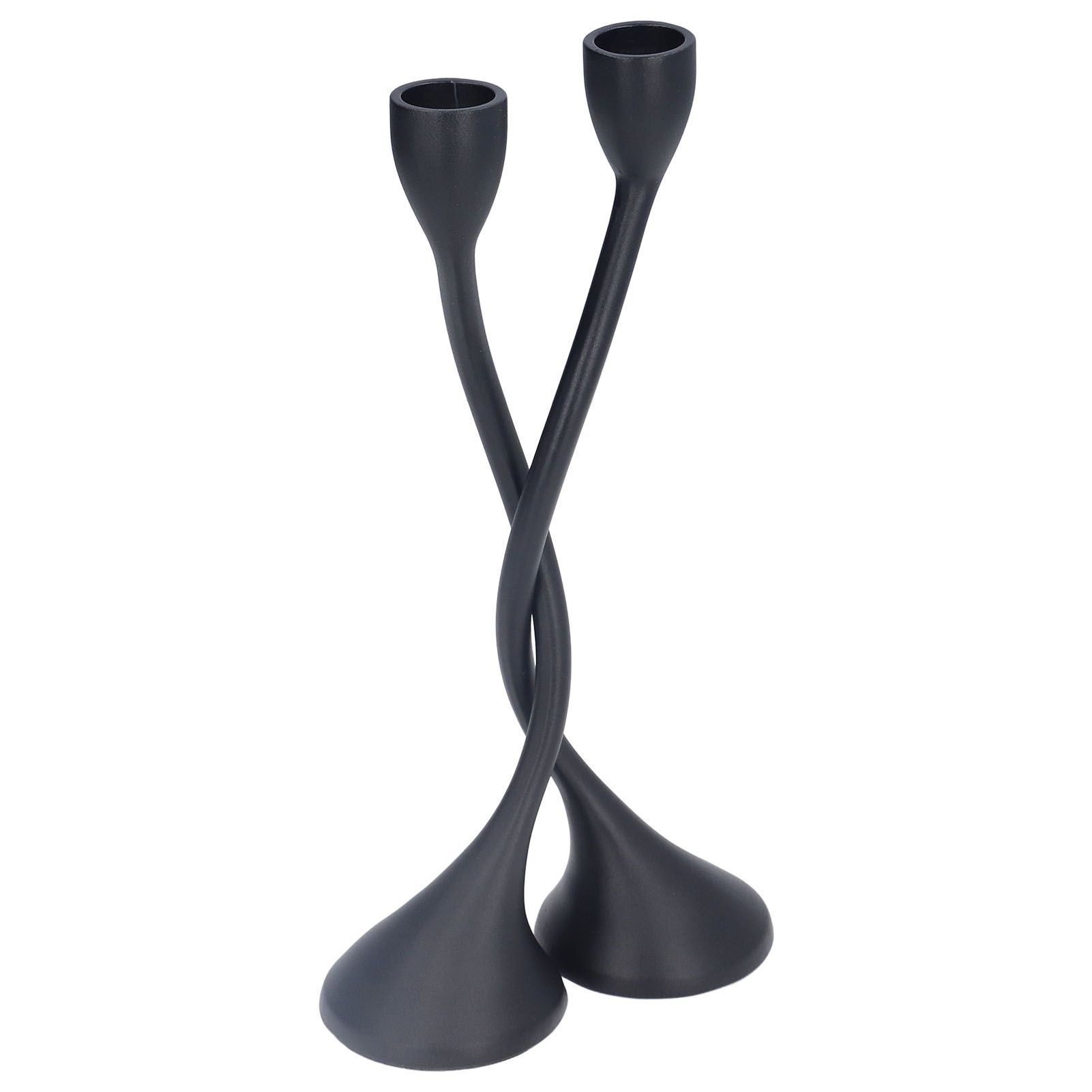 Candle Holder Zinc Alloy High Foot European Style Romantic Simple Retro Black Candlesticks for Bar - Image 2