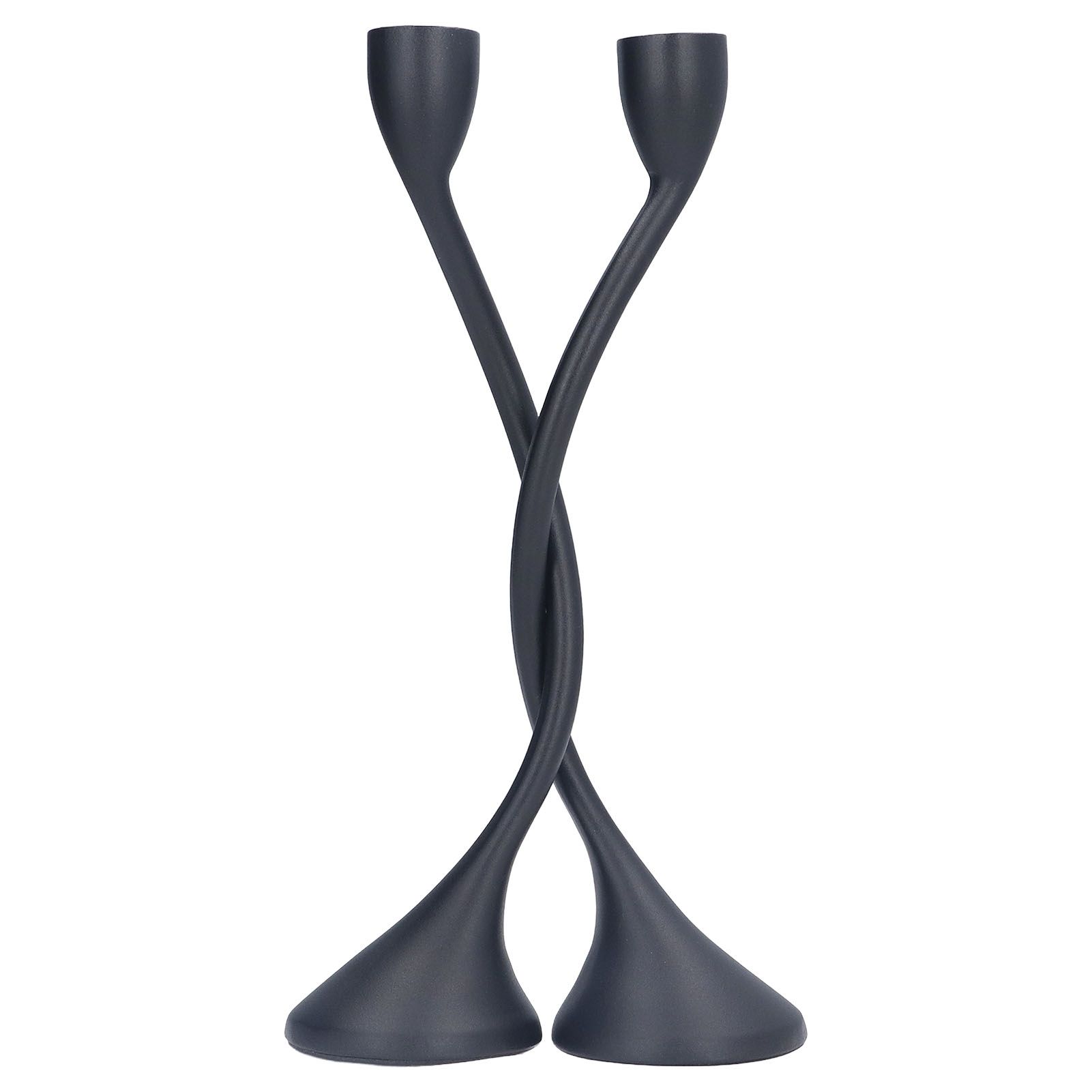 Candle Holder Zinc Alloy High Foot European Style Romantic Simple Retro Black Candlesticks for Bar - Image 3