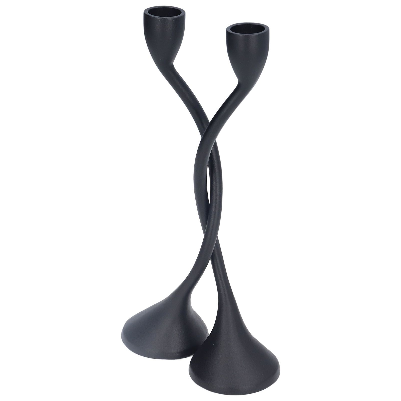 Candle Holder Zinc Alloy High Foot European Style Romantic Simple Retro Black Candlesticks for Bar - Image 4
