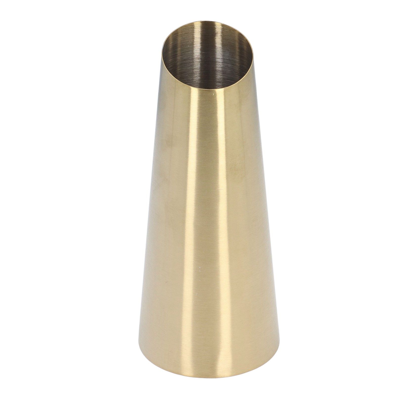Gold Vase 304 Stainless Steel Conic Shape Narrow Mouth Simple Modern Style Desk Vase for Home Office Dormitory - Image 1