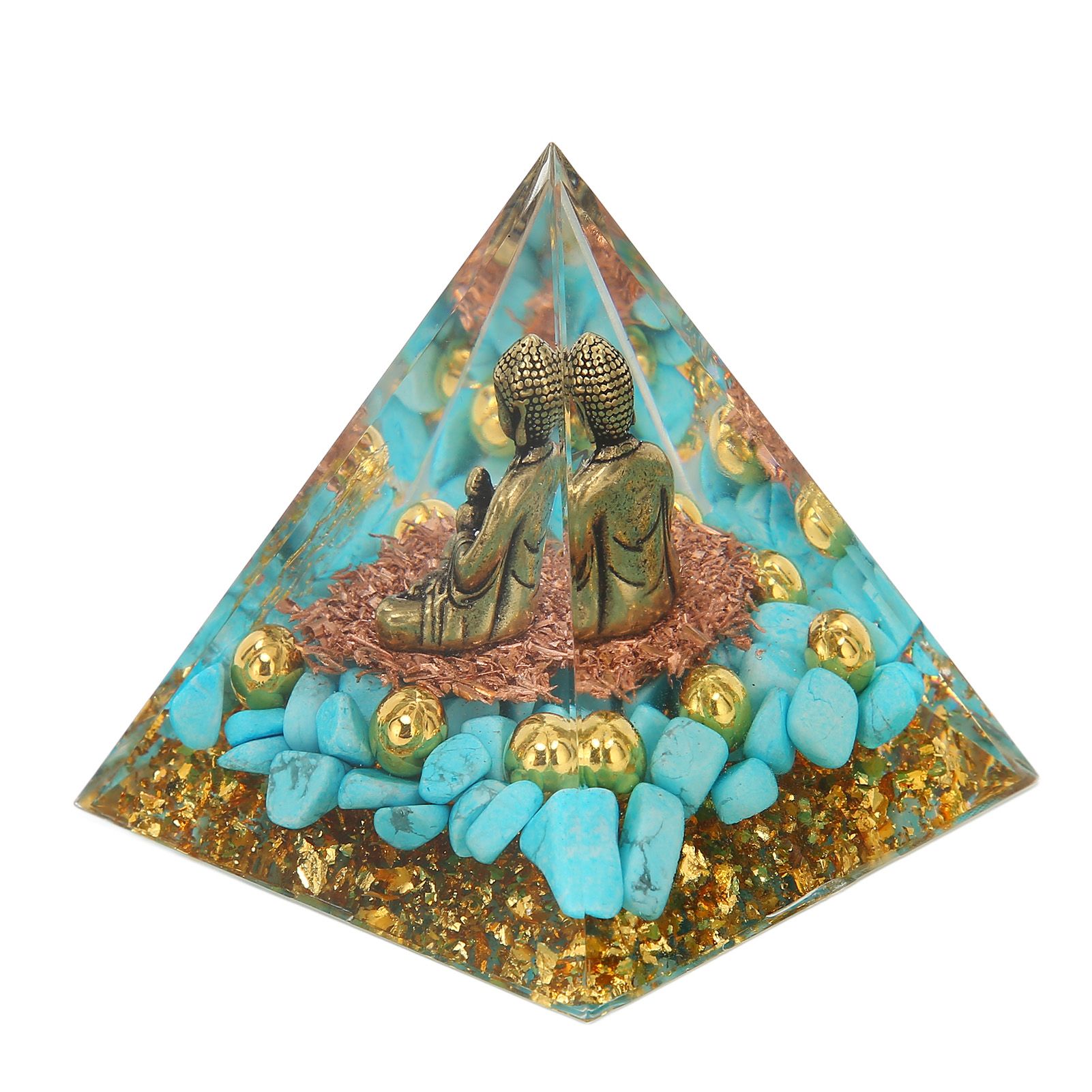 Crystal Pyramid Buddha Design Exquisite Beautiful Pyramid Power Stone Decoration Ornament for Yoga Meditation - Image 8